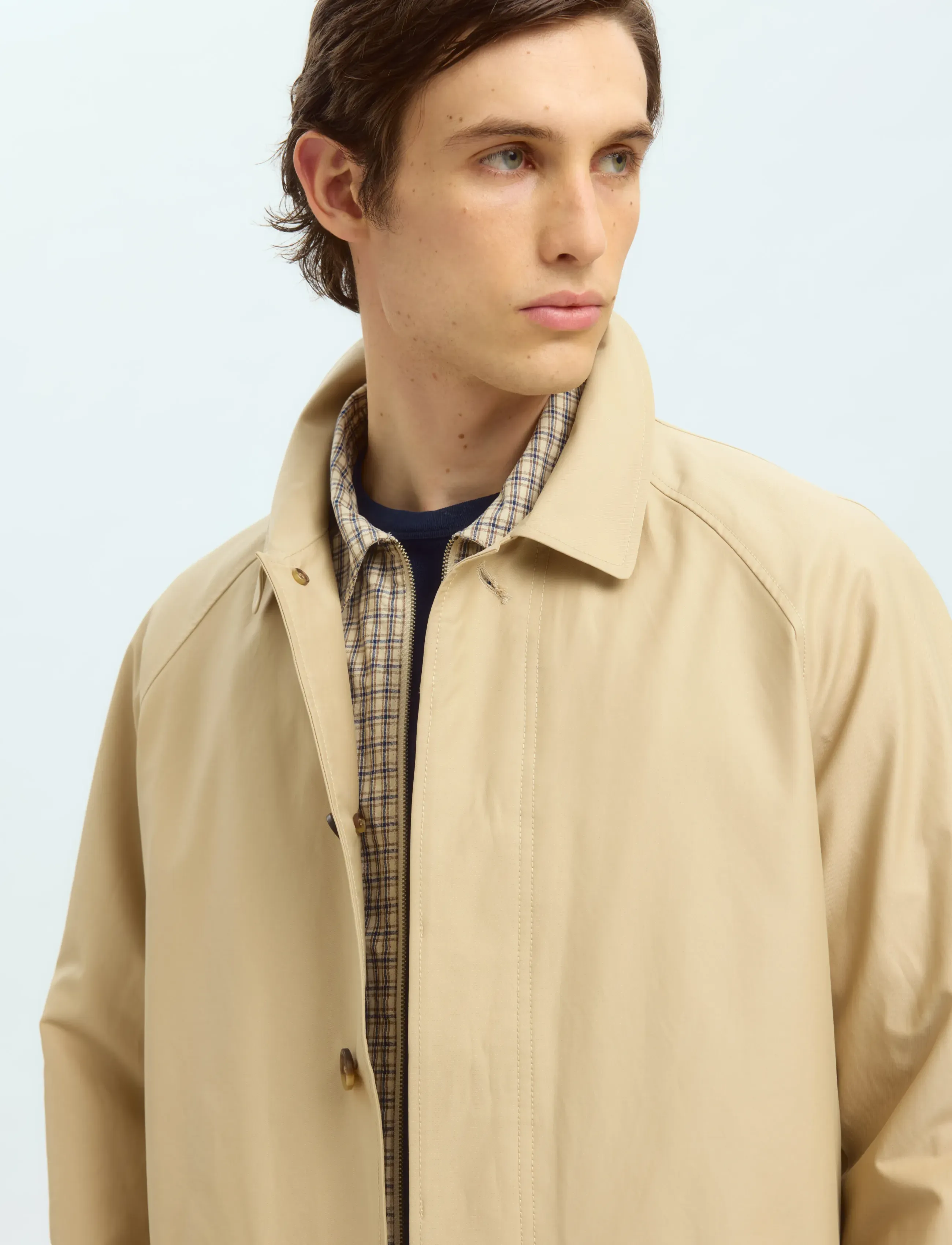 Selected - SLHBRAD CAR COAT EX - lette frakker - white pepper - 4