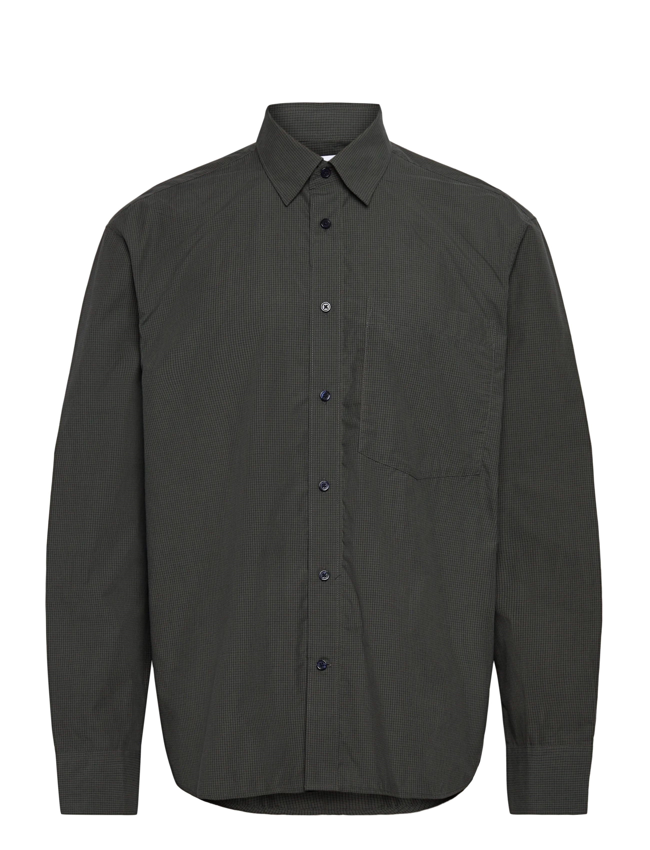 Selected SLHRLXLARRY LS SHIRT - Overhemden - FOREST NIGHT / green
