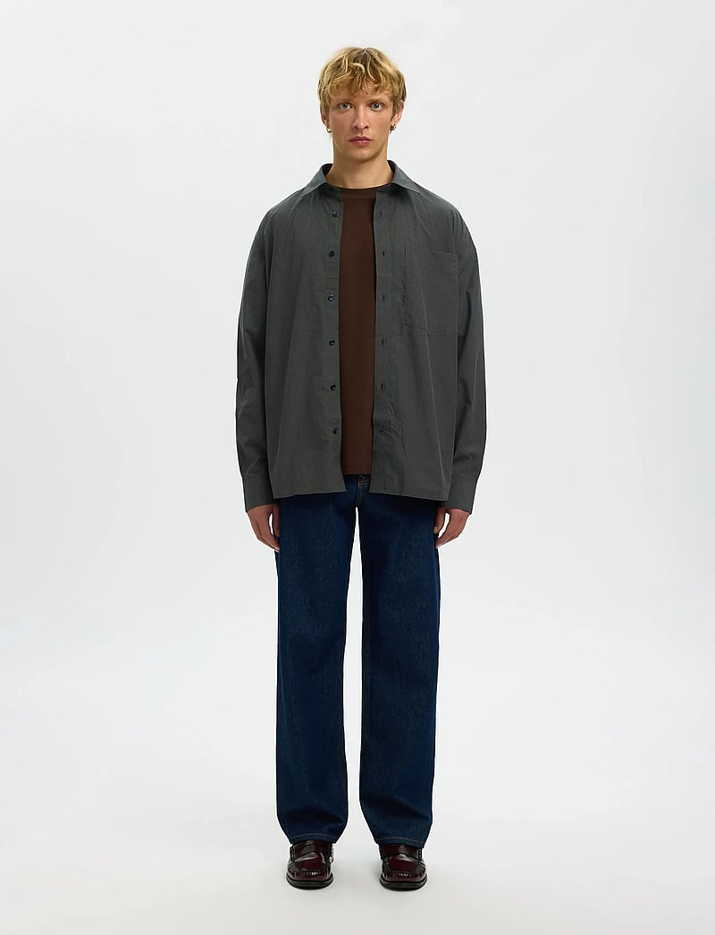 Selected - SLHRLXLARRY LS SHIRT - ruudulised särgid - forest night - 4