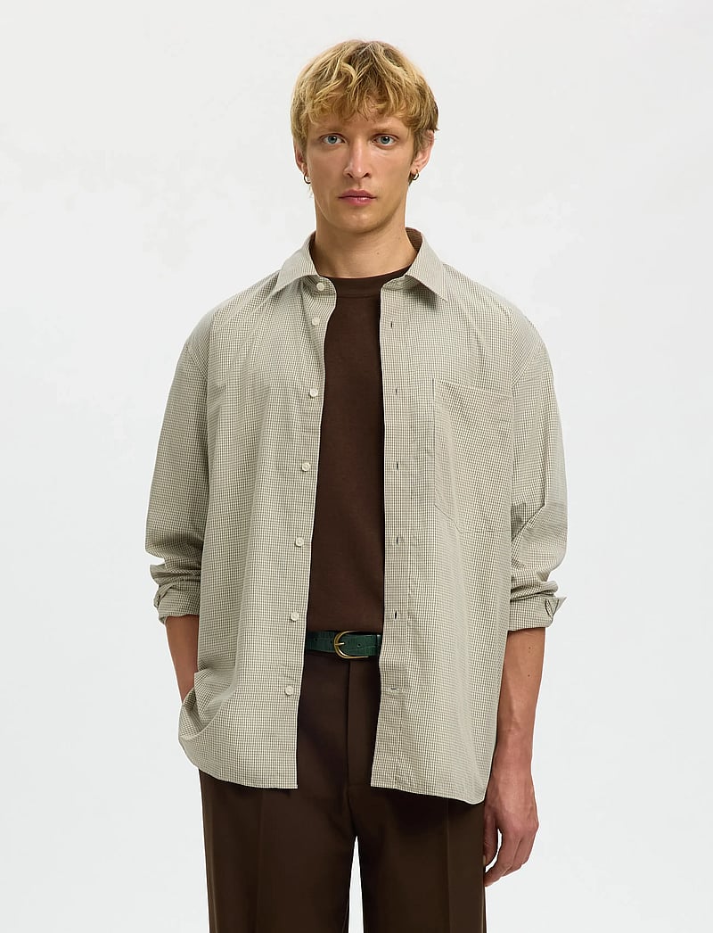 Selected - SLHRLXLARRY LS SHIRT - karierte hemden - pure cashmere - 0