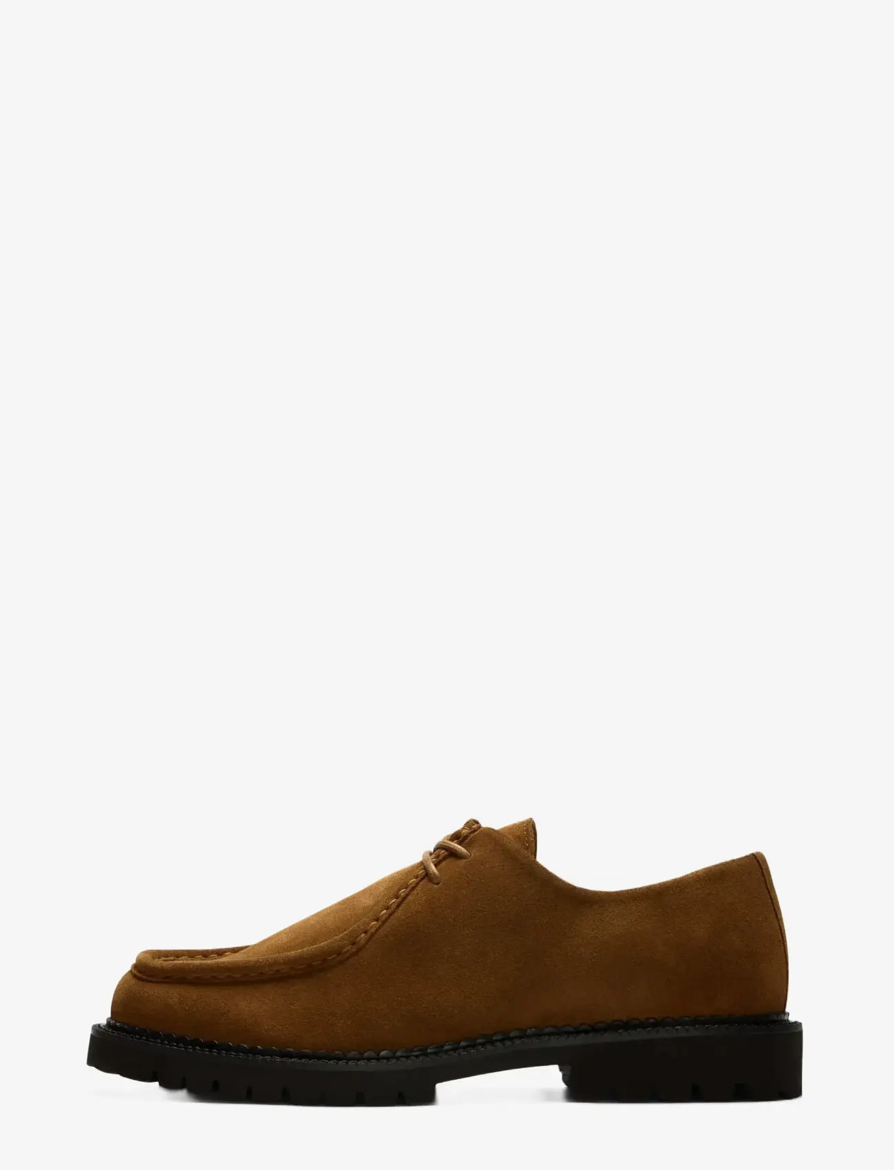 Selected - SLHHECTOR SUEDE MOC-TOE SHOE - moc-toe boots - cognac - 0