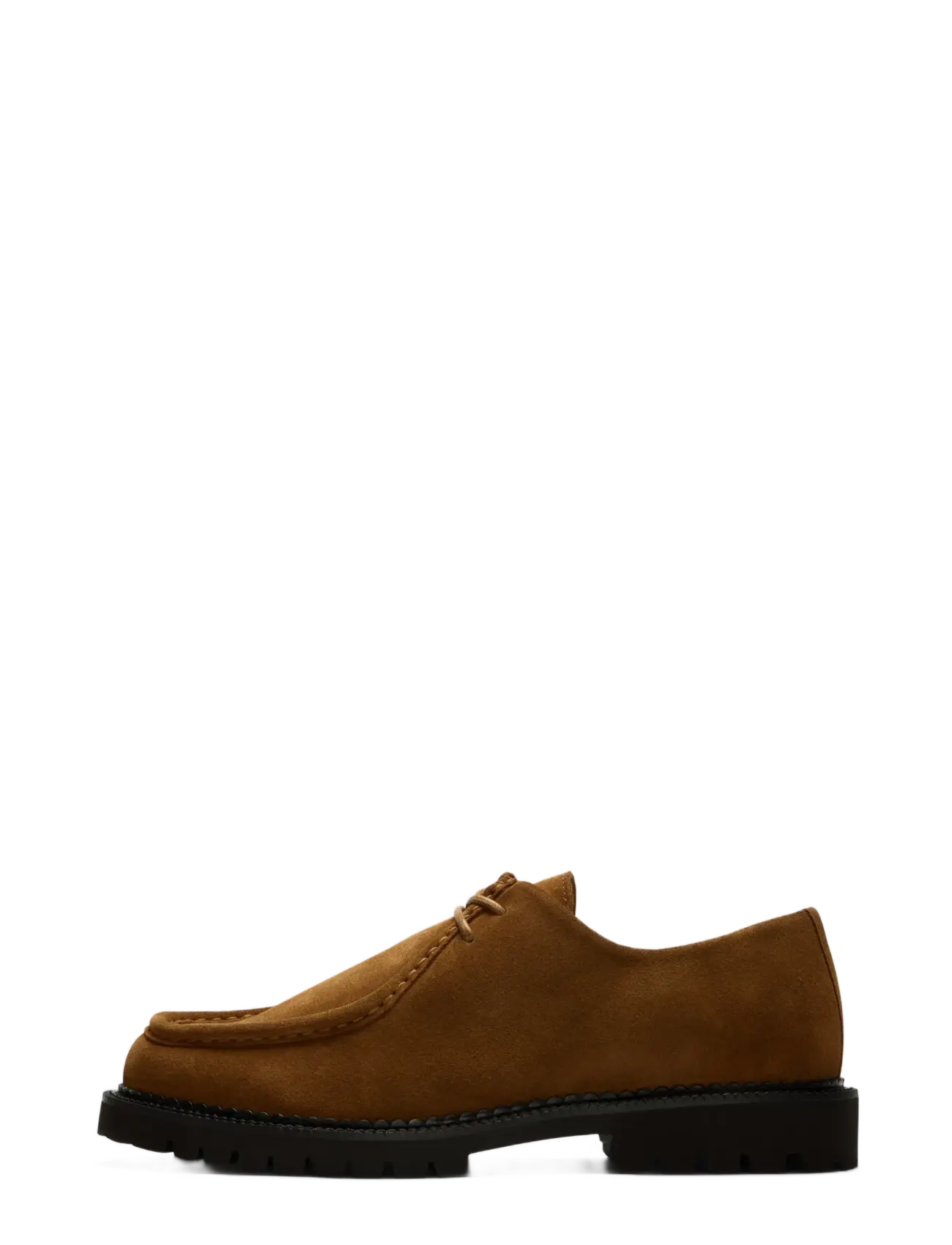 Selected SLHHECTOR SUEDE MOC-TOE SHOE - Business sko - COGNAC / brown