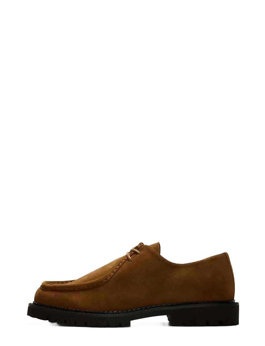 Selected - SLHHECTOR SUEDE MOC-TOE SHOE - moc-toe boots - cognac - 0