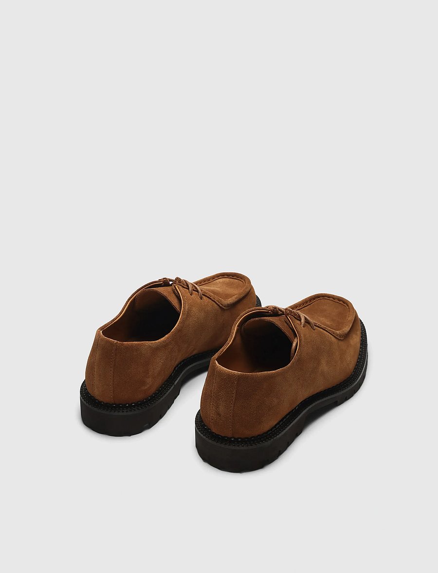 Selected - SLHHECTOR SUEDE MOC-TOE SHOE - moc-toe boots - cognac - 2