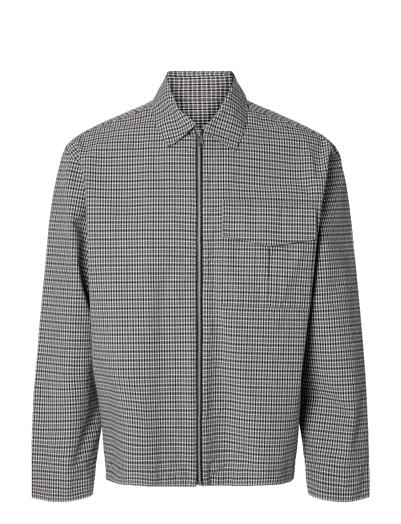 Selected - SLMRLXMATT ZIP OVERSHIRT - shop efter anledning - charcoal gray - 1