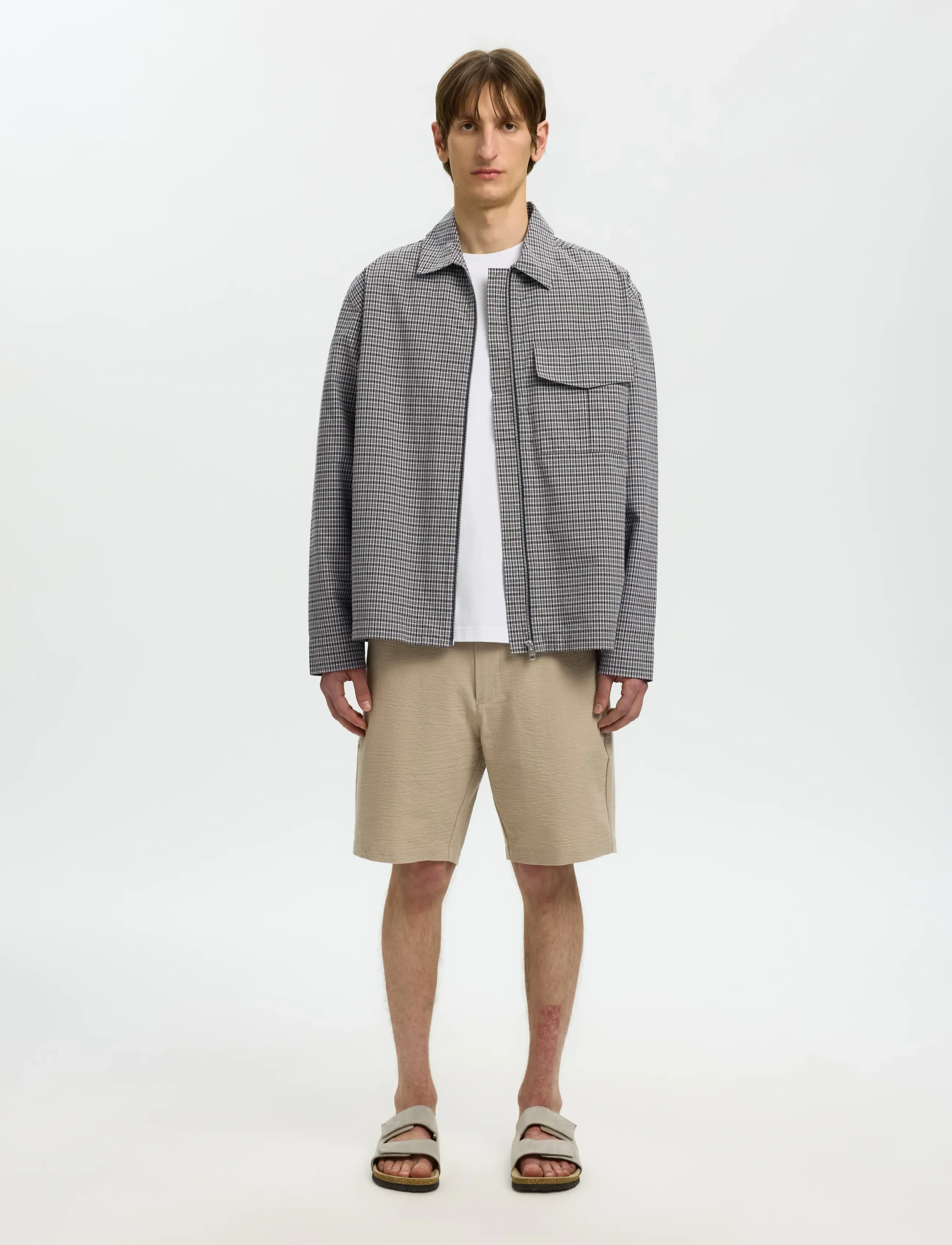 Selected - SLMRLXMATT ZIP OVERSHIRT - osta olukorra järgi - charcoal gray - 3