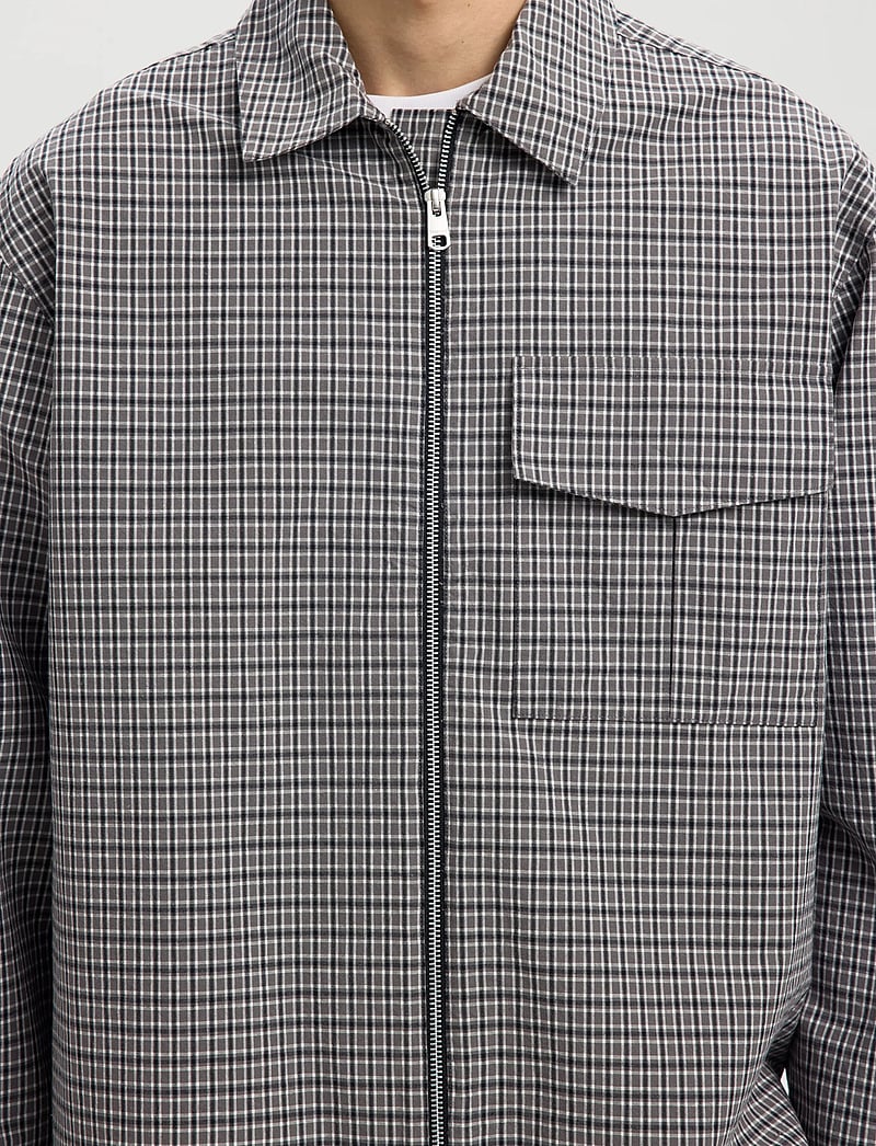 Selected - SLMRLXMATT ZIP OVERSHIRT - shop efter anledning - charcoal gray - 4