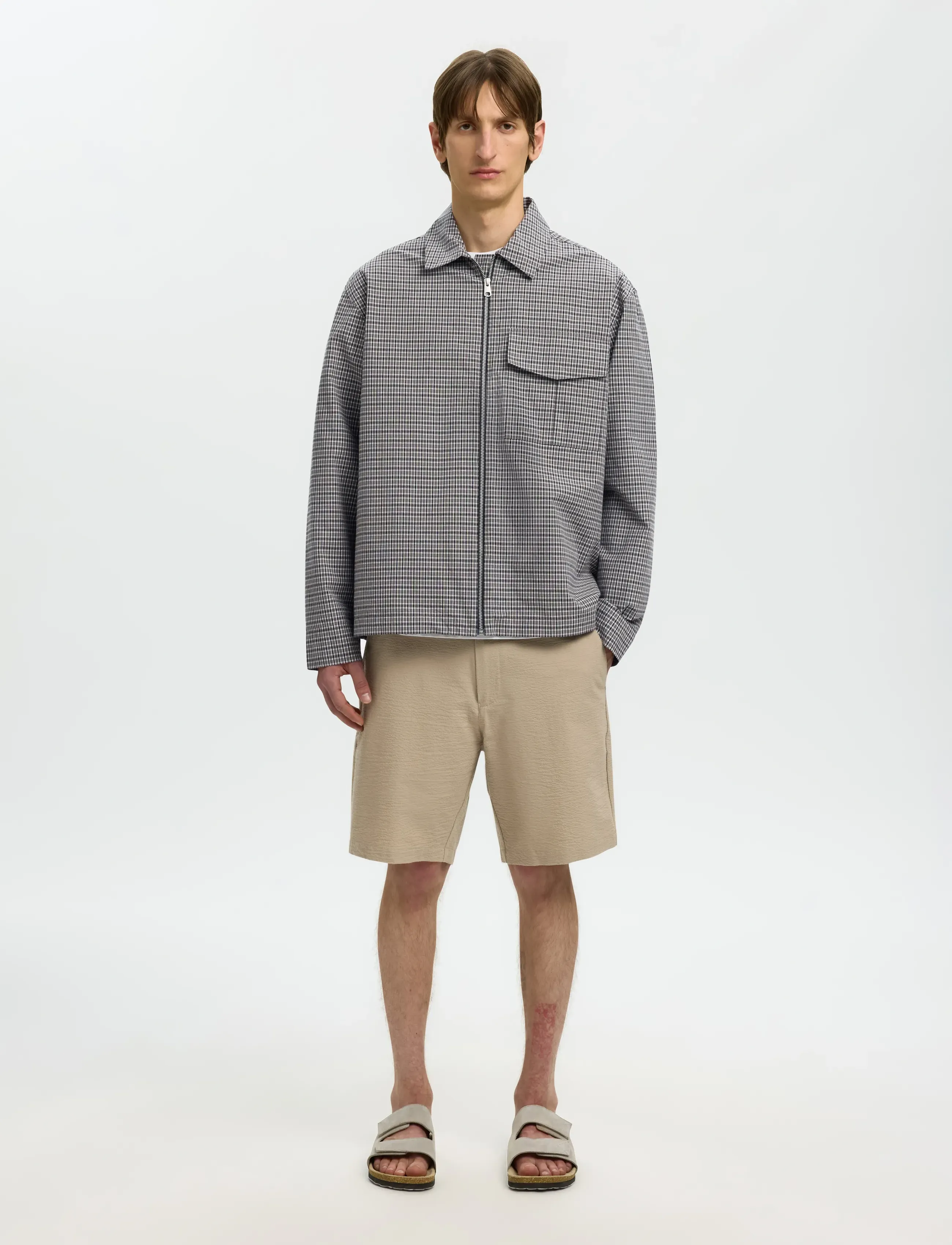 Selected - SLMRLXMATT ZIP OVERSHIRT - osta olukorra järgi - charcoal gray - 5