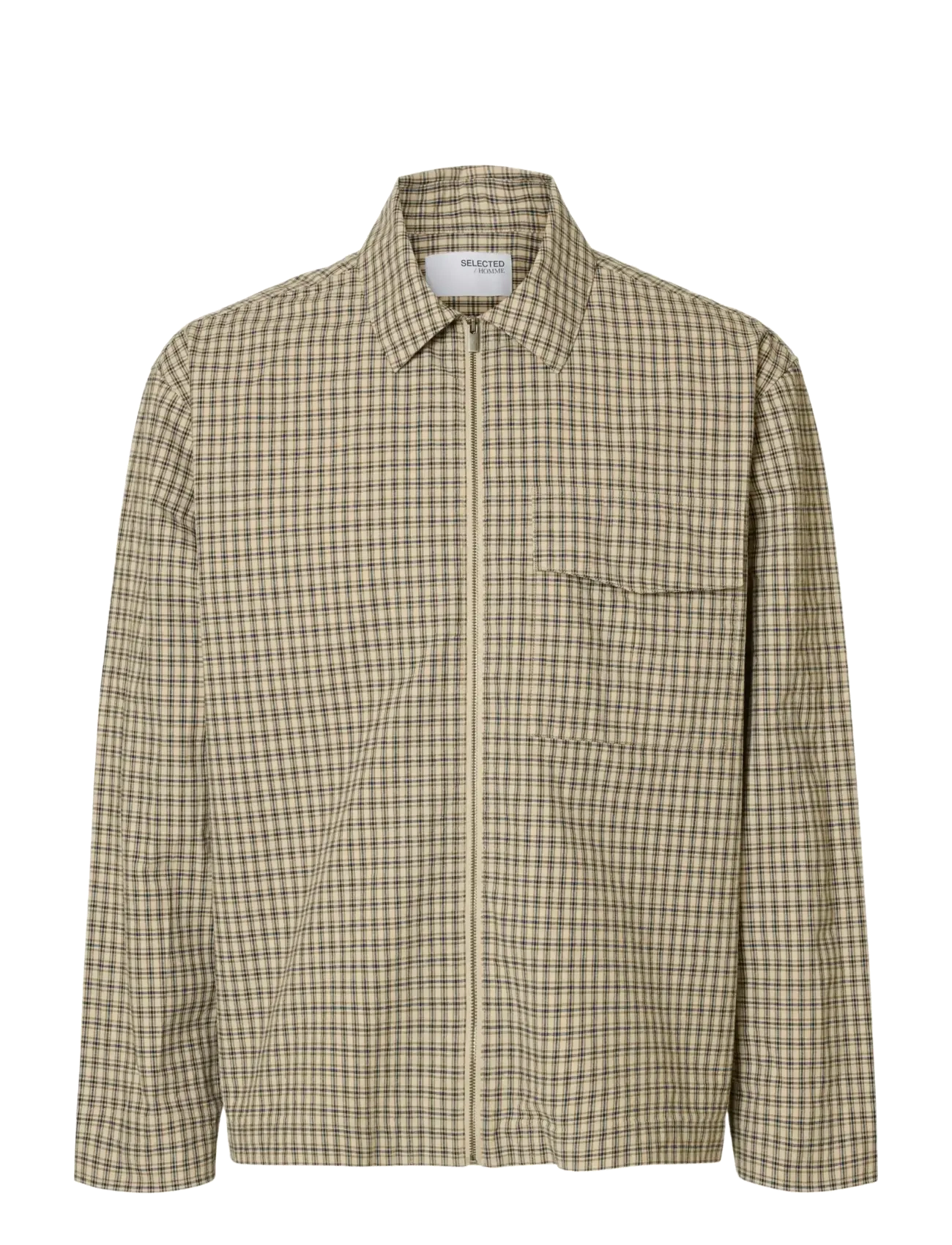 Selected SLMRLXMATT ZIP OVERSHIRT - Overshirts - PURE CASHMERE / beige