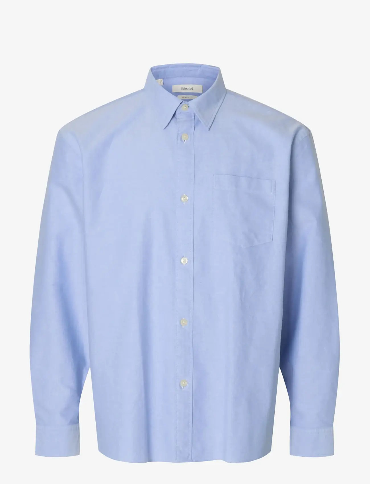 Selected - SLHRLXSANDER OXFORD SHIRT LS NOOS - triibulised särgid - light blue - 0