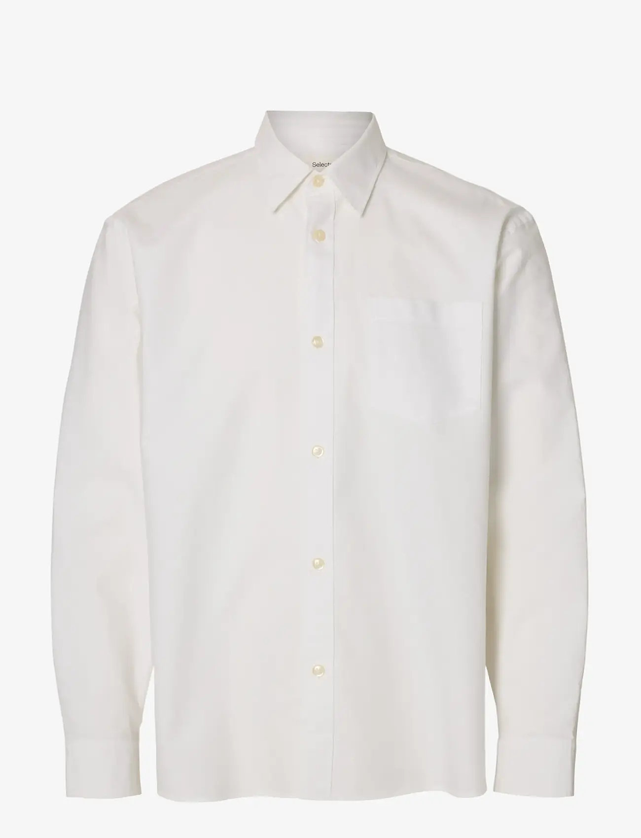 Selected - SLHRLXSANDER OXFORD SHIRT LS NOOS - triibulised särgid - white - 0