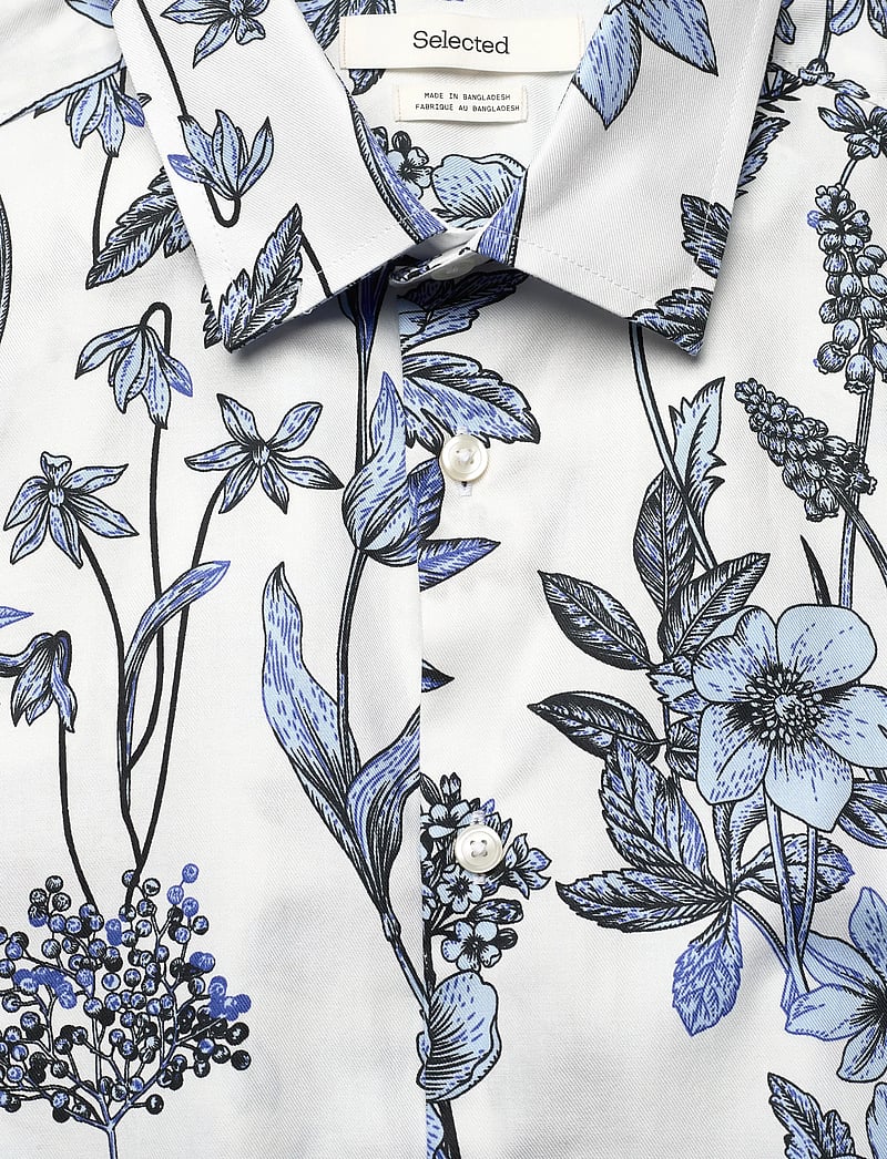 Selected - SLHREG-ETHAN AOP SS SHIRT - kortärmade skjortor - dragonfly - 2