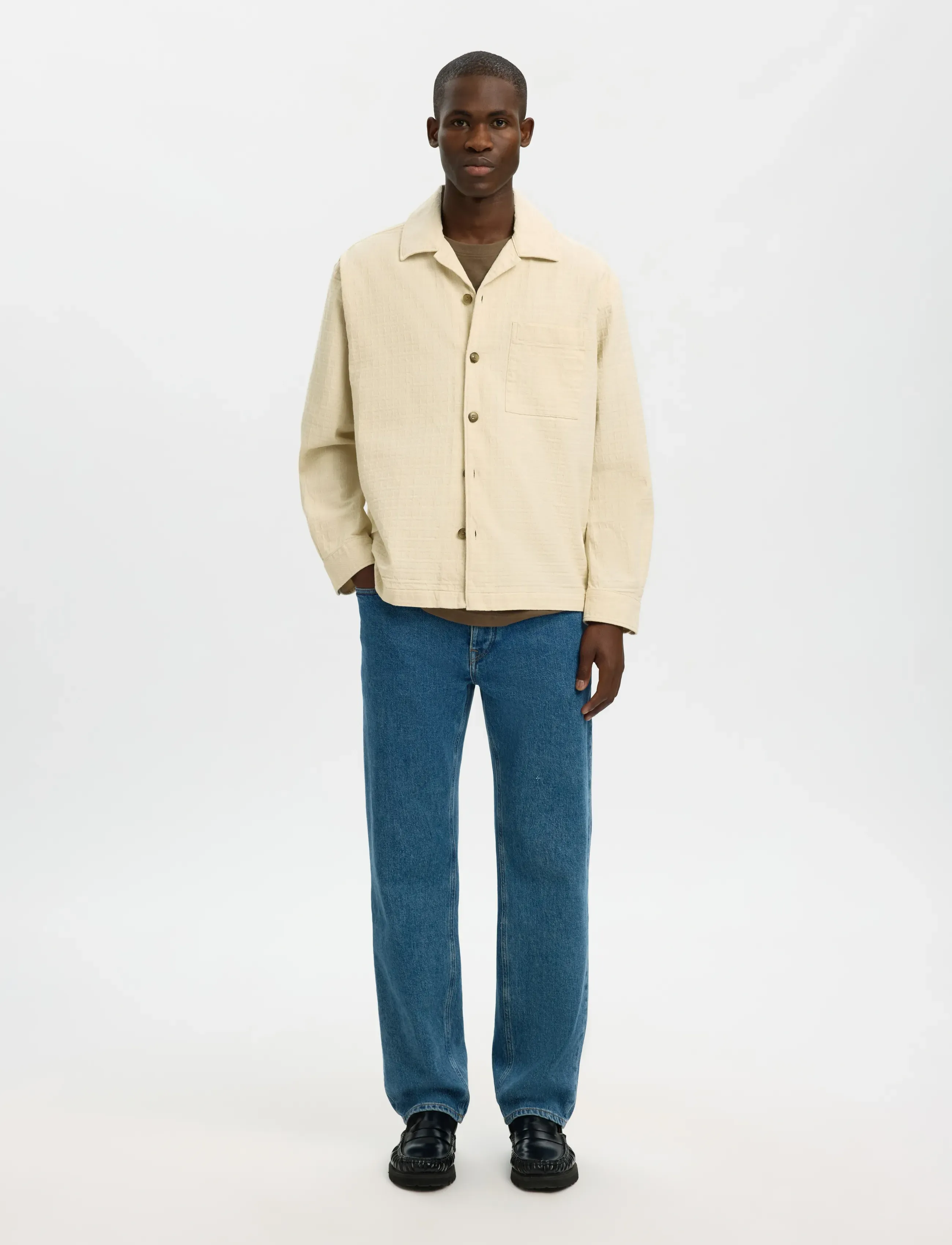 Skjortjackor Selected SLHRLXRAY UNDYED OVERSHIRT 7