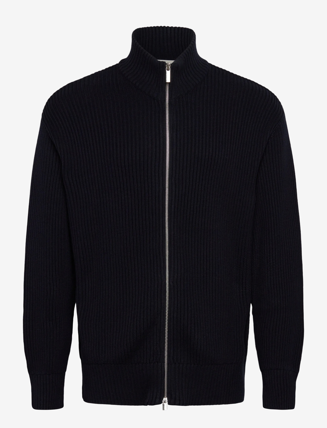 Selected - SLHDRY LS KNIT RELAXED FULL ZIP COLLAR - höstkläder - sky captain - 0
