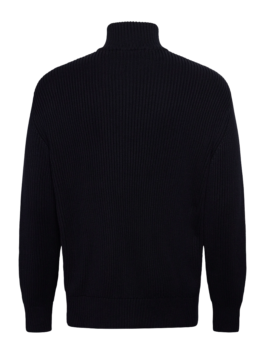Selected - SLHDRY LS KNIT RELAXED FULL ZIP COLLAR - pullover mit durchgehendem reißverschluss - sky captain - 1