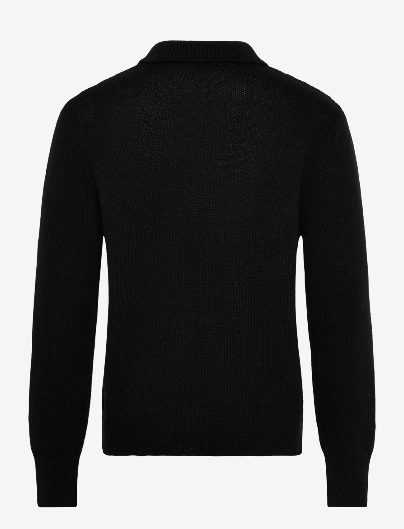 Selected - SLHCODY LS KNIT RELAXED HALF ZIP POLO - höstkläder - black - 1