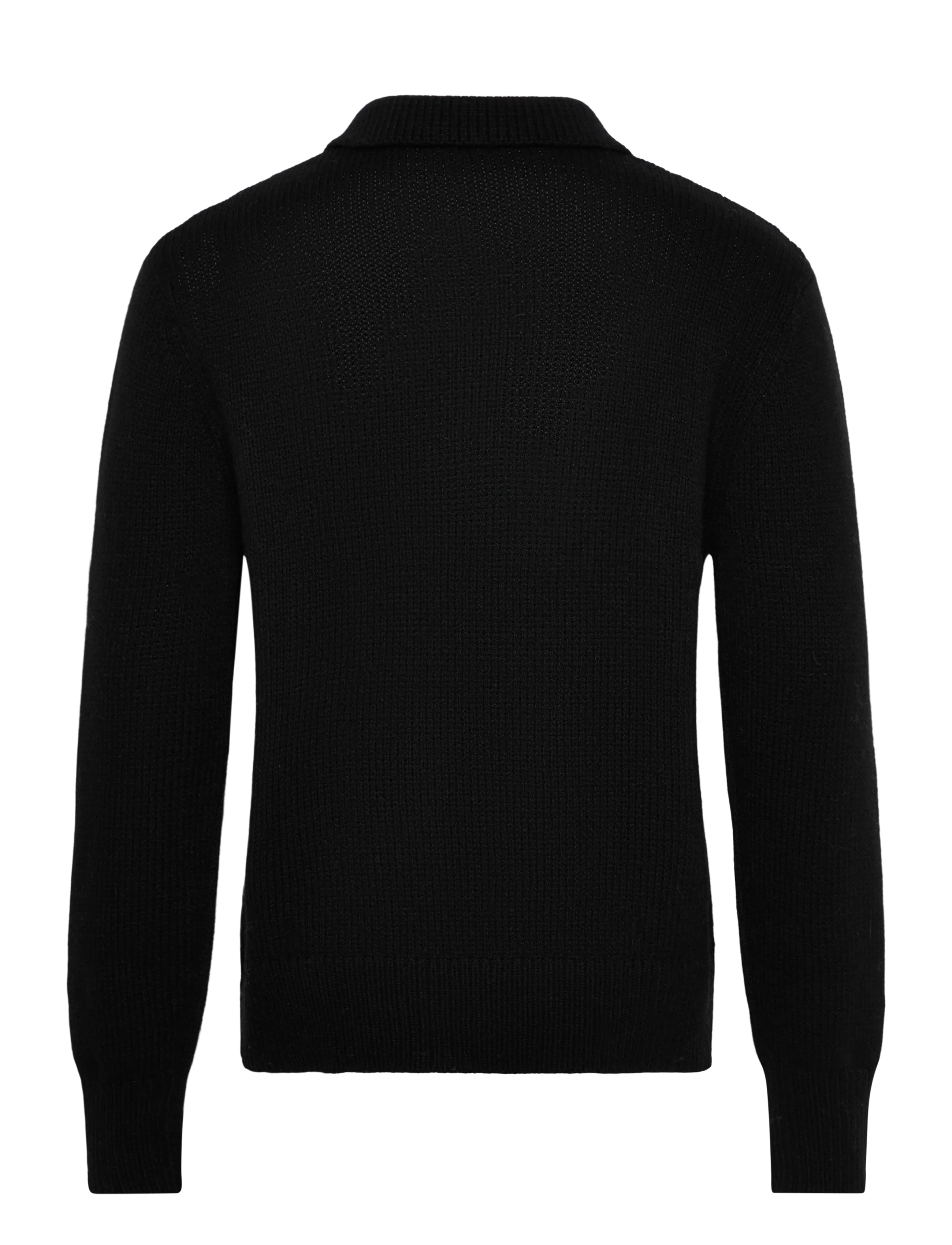Selected - SLHCODY LS KNIT RELAXED HALF ZIP POLO - poloer i strik med lange ærmer - black - 1