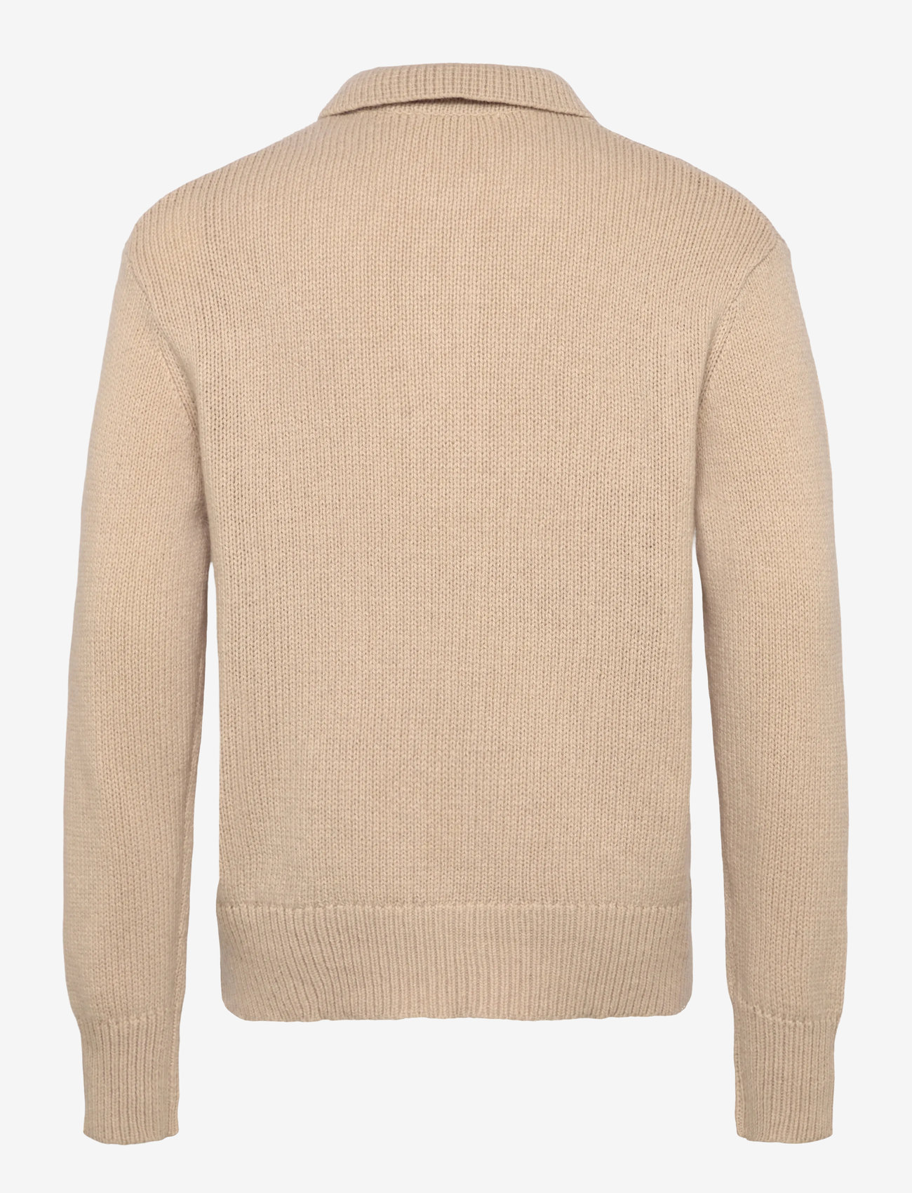 Selected - SLHCODY LS KNIT RELAXED HALF ZIP POLO - gestrickte polohemden - oatmeal - 1