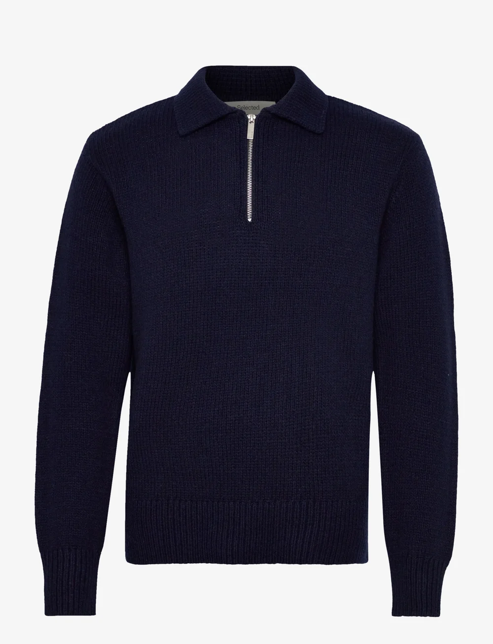 Selected - SLHCODY LS KNIT RELAXED HALF ZIP POLO - stickade pikéer - sky captain - 0