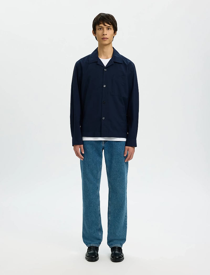 Selected - SLHREGOTIS LIGHT COTTON BLEND OVERSHIRT - shop efter anledning - sky captain - 3