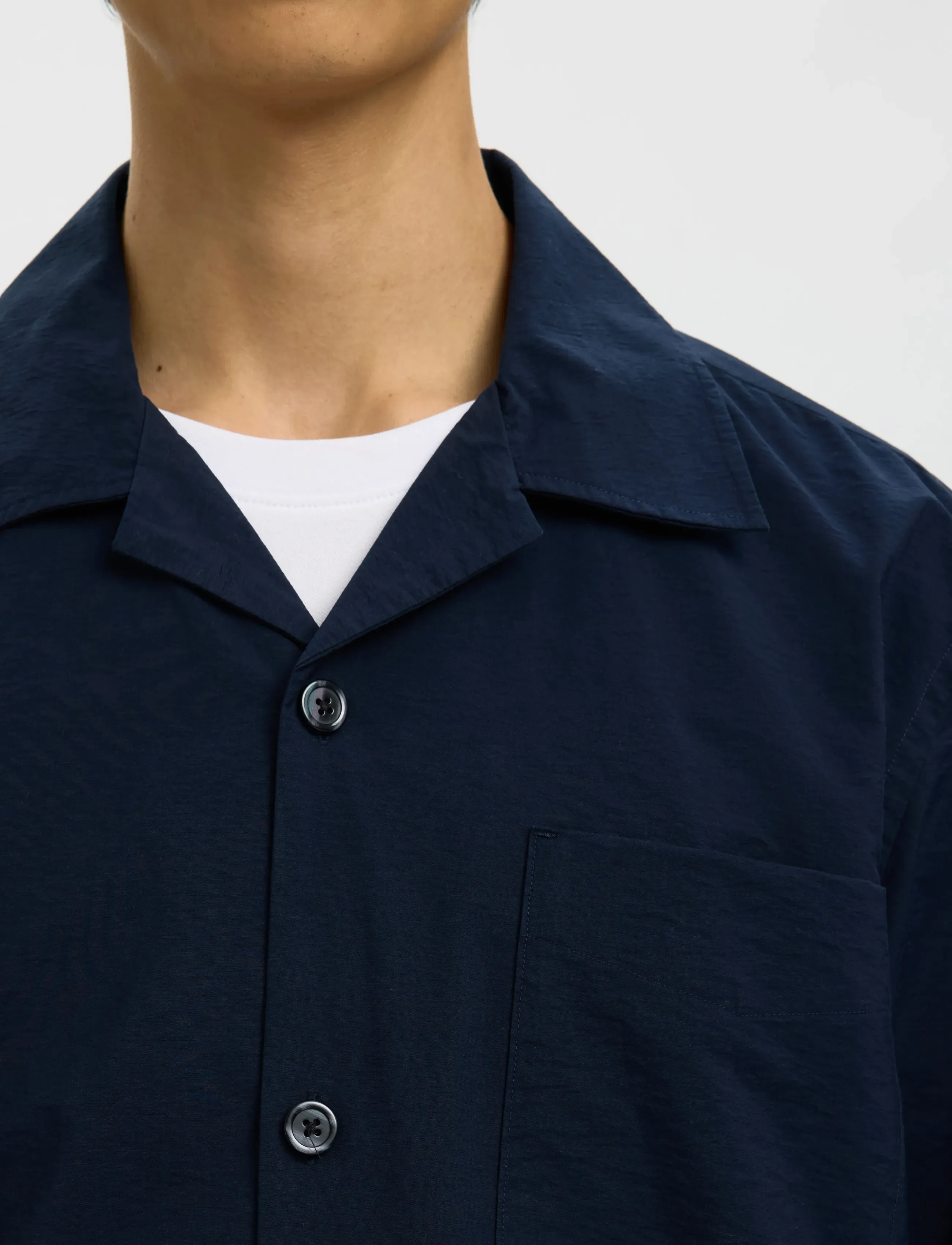 SELECTED Slhregotis Light Cotton Blend Overshirt overshirts herr – bild 4