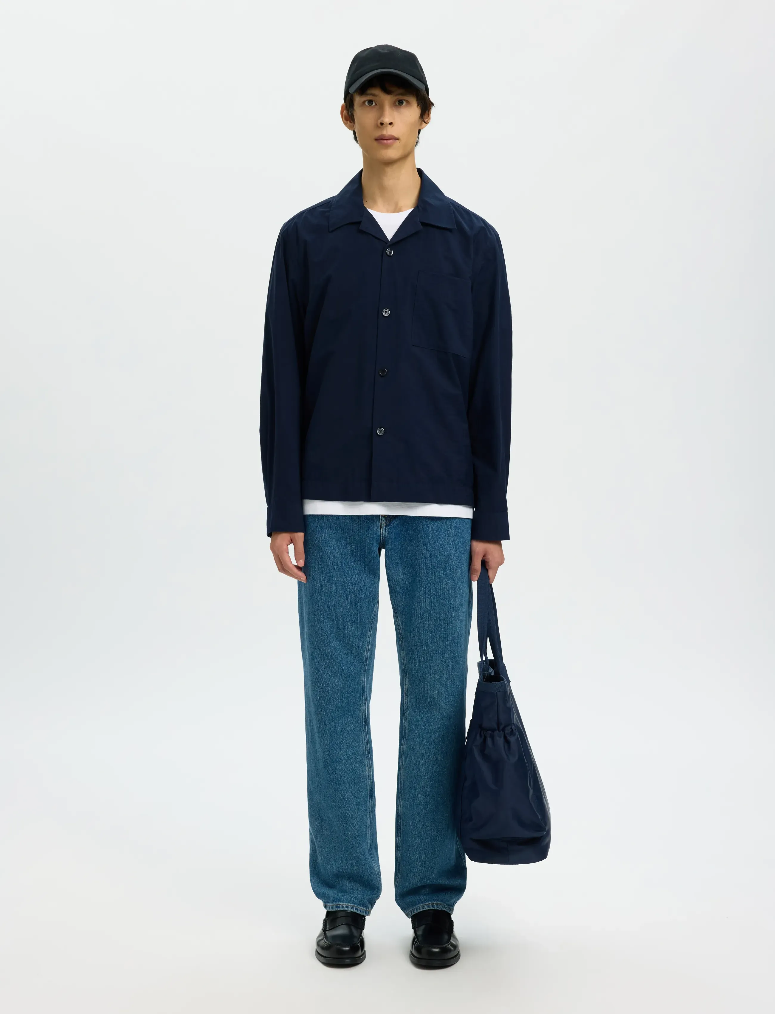 SELECTED Slhregotis Light Cotton Blend Overshirt overshirts herr – bild 5