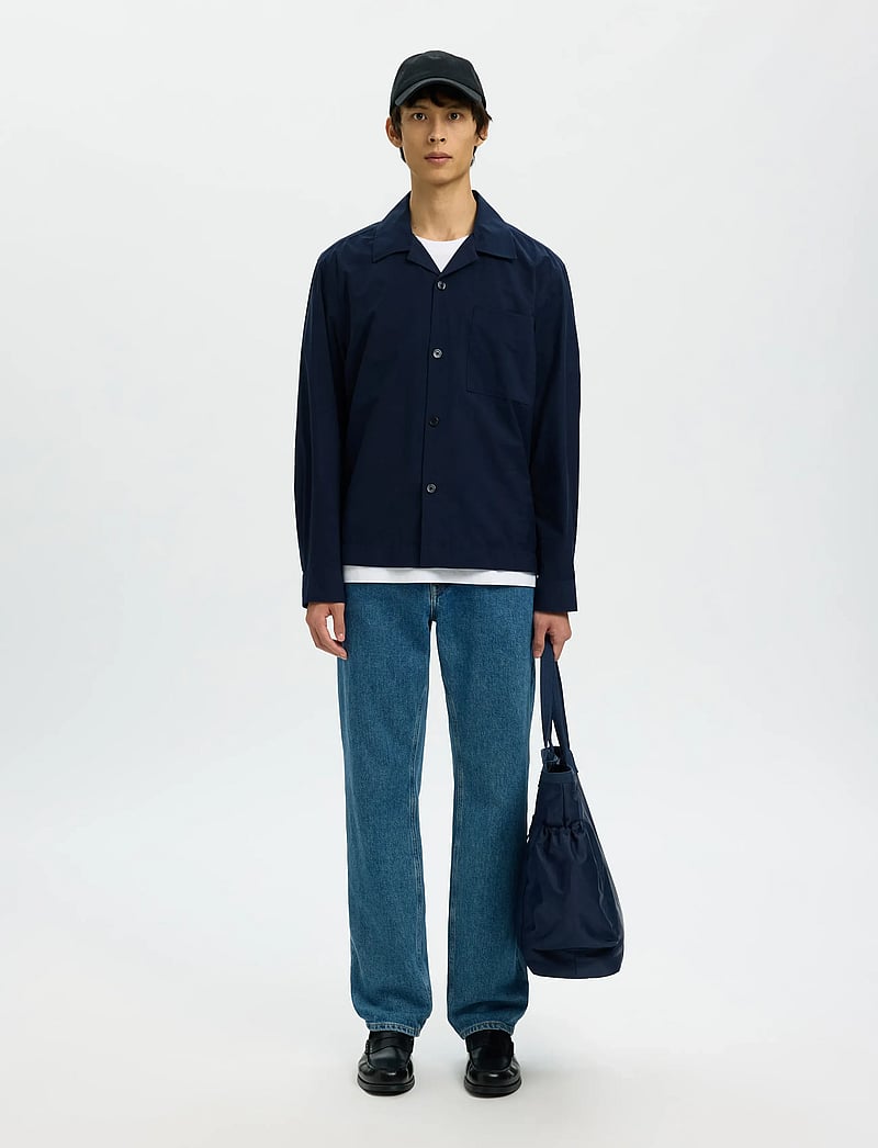 Selected - SLHREGOTIS LIGHT COTTON BLEND OVERSHIRT - shop efter anledning - sky captain - 5