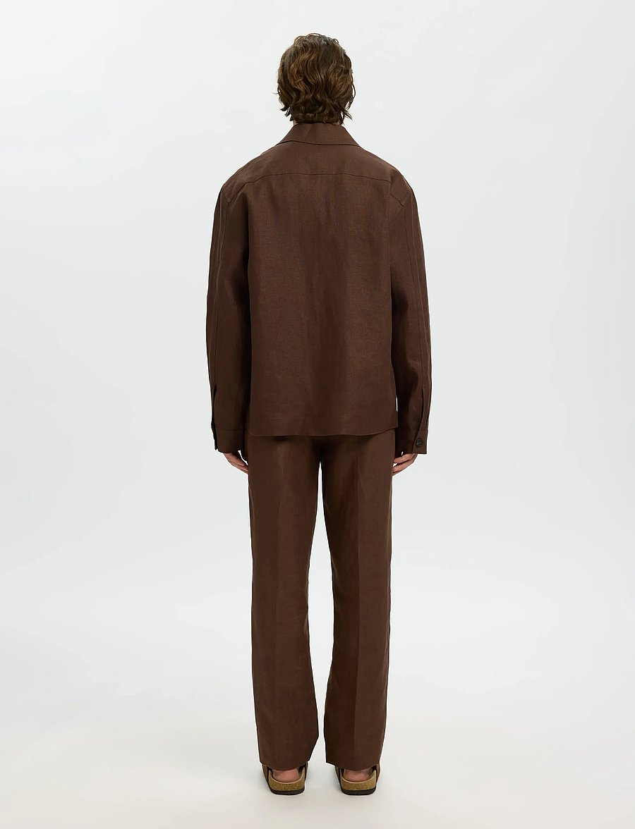 Selected - SLHREGBAIRD LINEN OVERSHIRT RESORT - shop efter anledning - delicioso - 2