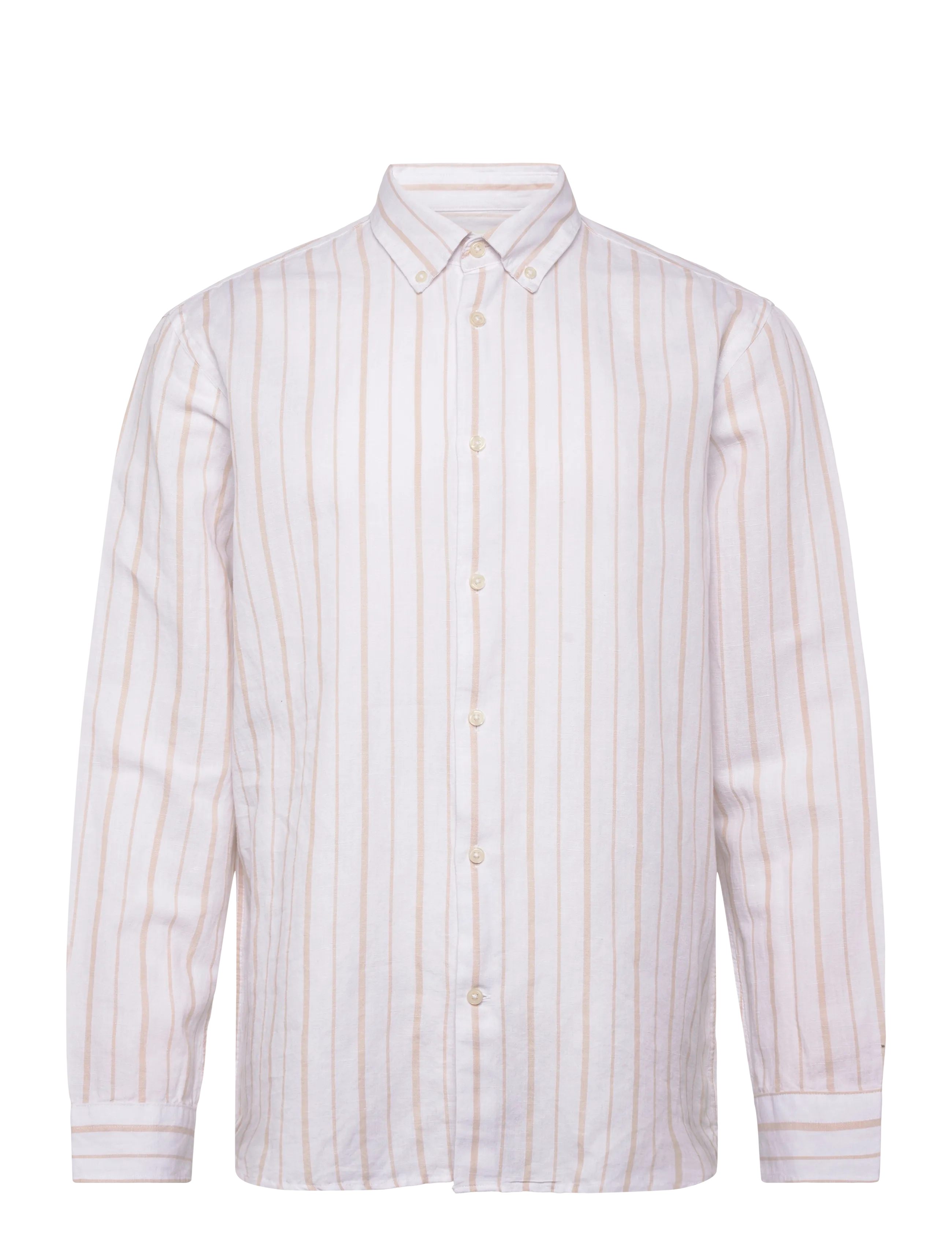 Selected SLHREGCLAY LINEN BLEND BD LS SHIRT - Linnekläder - BRIGHT WHITE / white