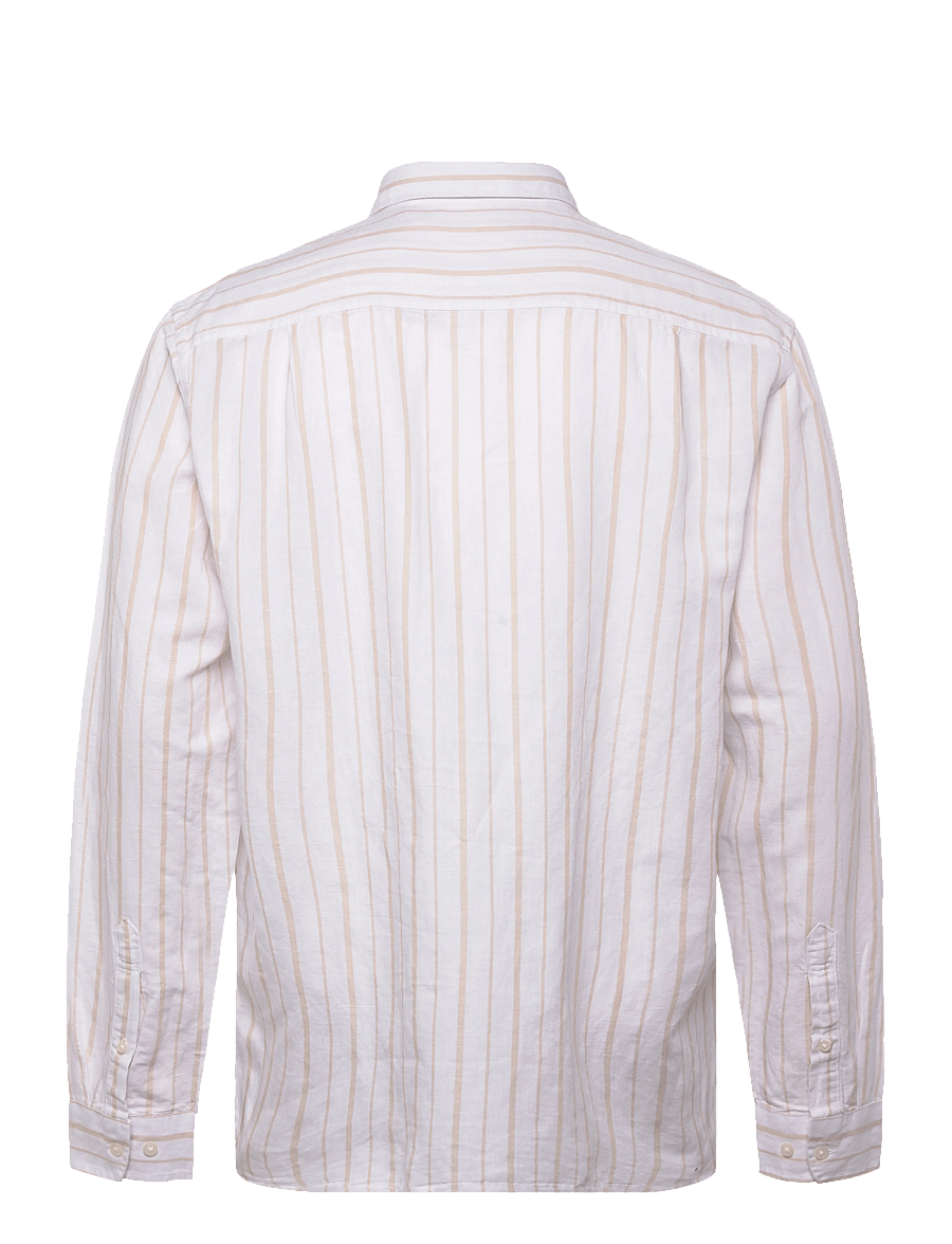 Selected - SLHREGCLAY LINEN BLEND BD LS SHIRT - casual skjorter - bright white - 1