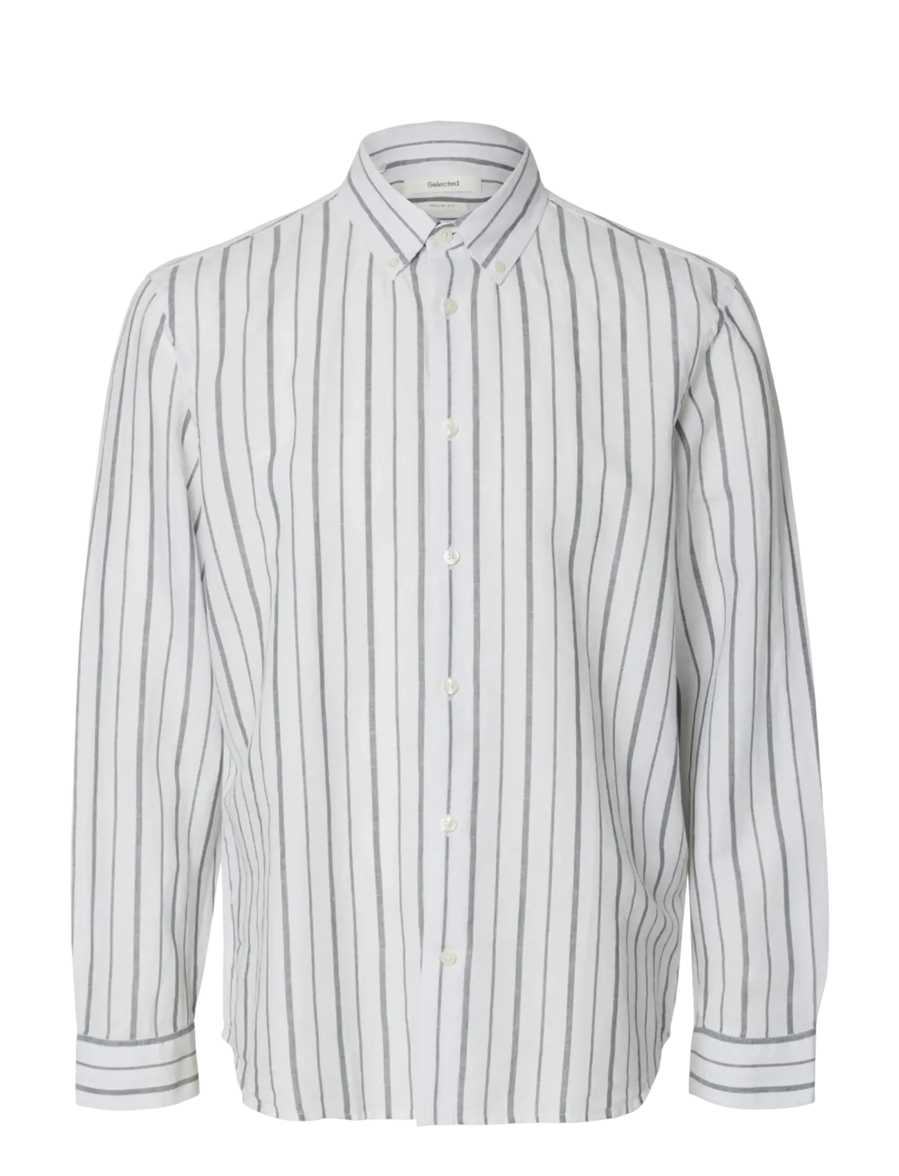 Selected SLHREGCLAY LINEN BLEND BD LS SHIRT - Clothing - BRIGHT WHITE / white