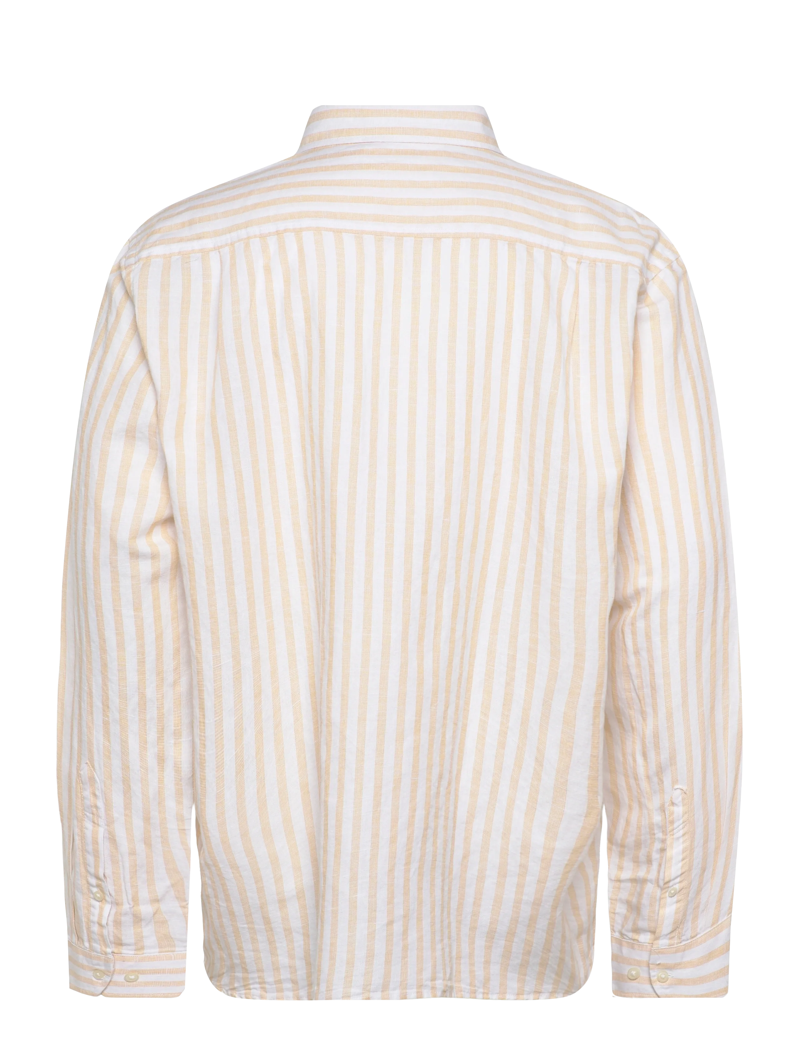 Selected - SLHREGCLAY LINEN BLEND BD LS SHIRT - casual skjorter - ochre - 1
