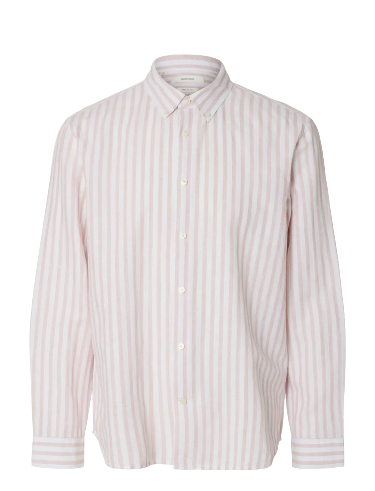 Selected SLHREGCLAY LINEN BLEND BD LS SHIRT - Kampaania - ROSE DAWN / pink/rose