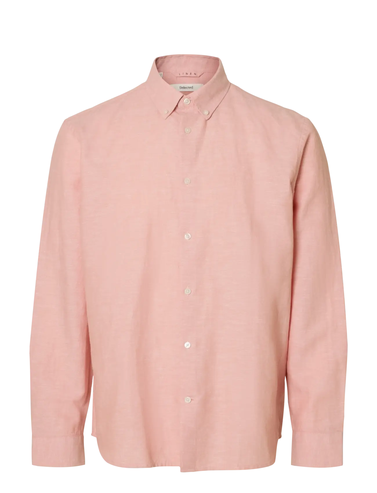 Selected SLHREGCLAY LINEN BLEND BD LS SHIRT - Clothing - ROSE DAWN / pink/rose