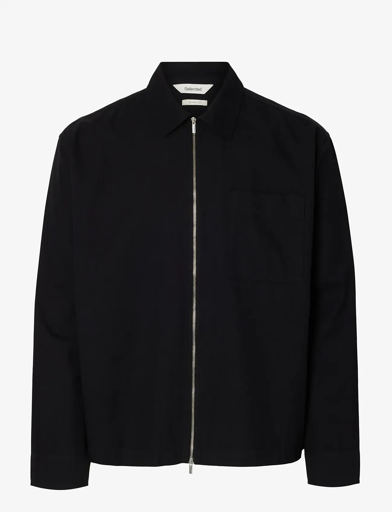Selected - SLHRLXDAVID MIX ZIP OVERSHIRT - forårsjakker - black - 1