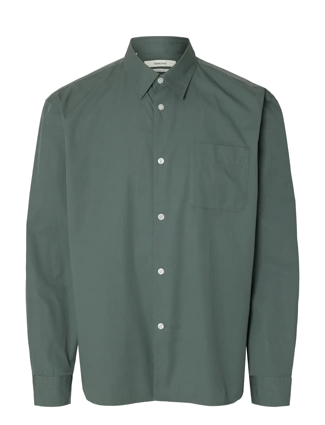 Selected | Slhrlxdexter Poplin Logo Ls Shirt | XL