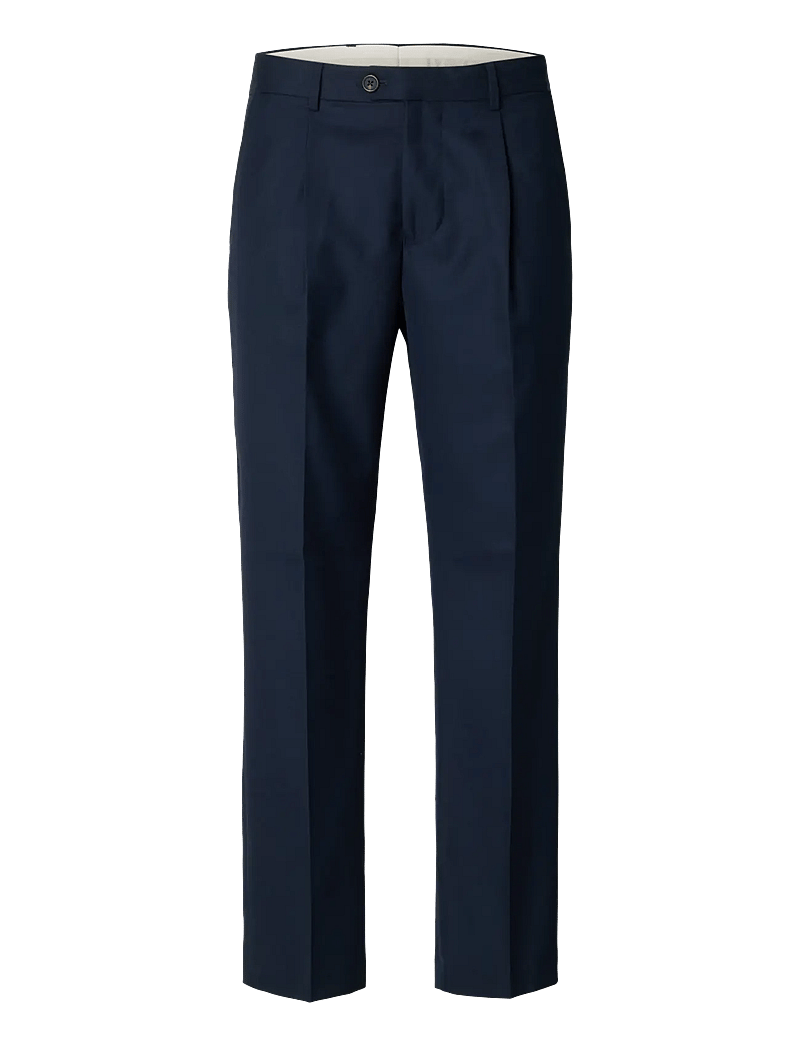 Selected - SLH196-STRAIGHT OTTO LEO WOOL BLND PANT - Ülikonnapüksid - sky captain - 1