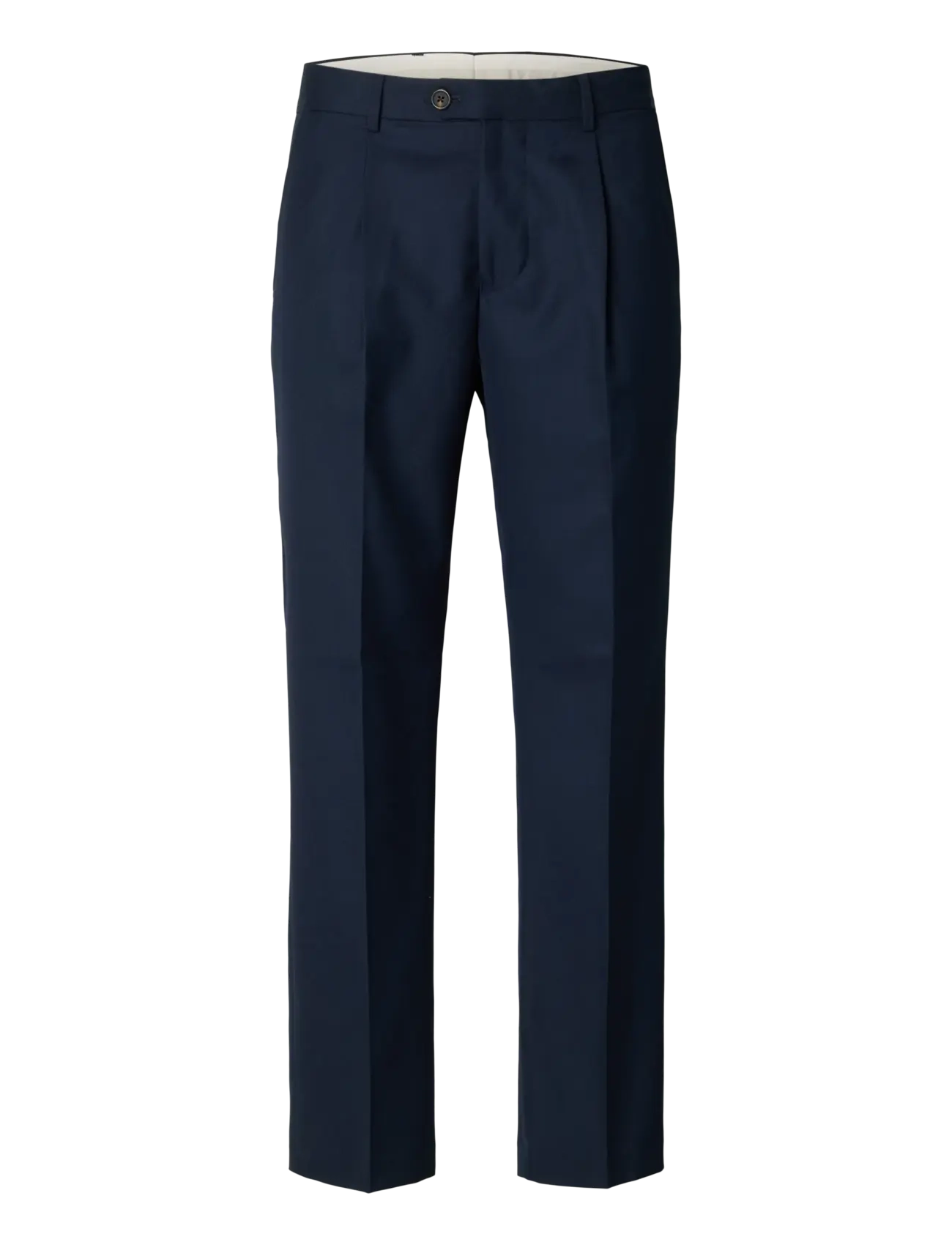 Selected - SLH196-STRAIGHT OTTO LEO WOOL BLND PANT - habitbukser - sky captain - 1