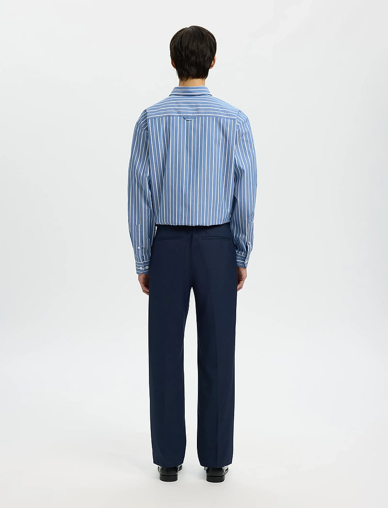 Selected - SLH196-STRAIGHT OTTO LEO WOOL BLND PANT - Ülikonnapüksid - sky captain - 2