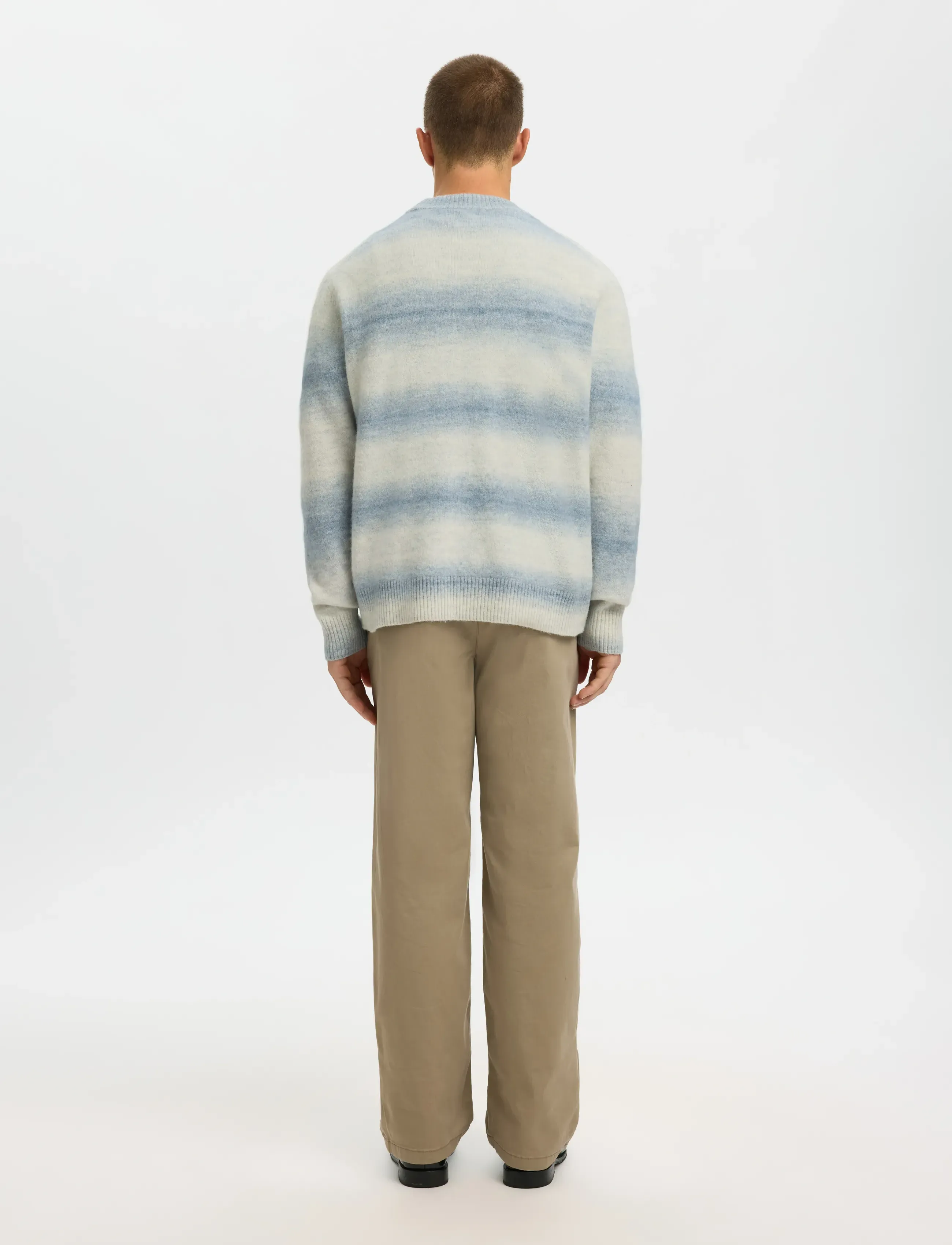 Selected - SLHMIVO LS RELAXED SPACE DYED CREW NECK - rund hals - dusty blue - 2
