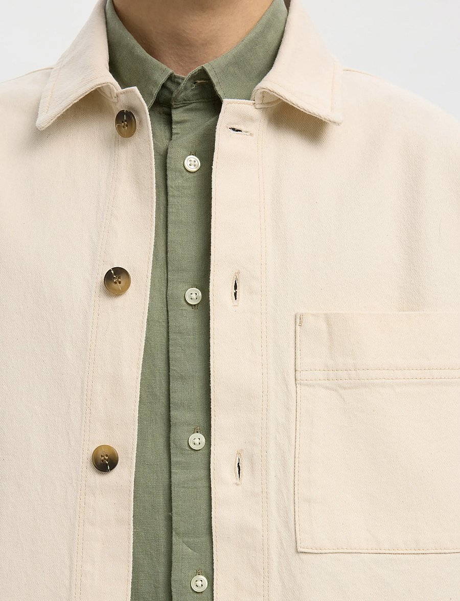 Selected - SLHREGULAR-JAKE SUM ECRU 611 DNM OVS - shop by occasion - ecru - 4