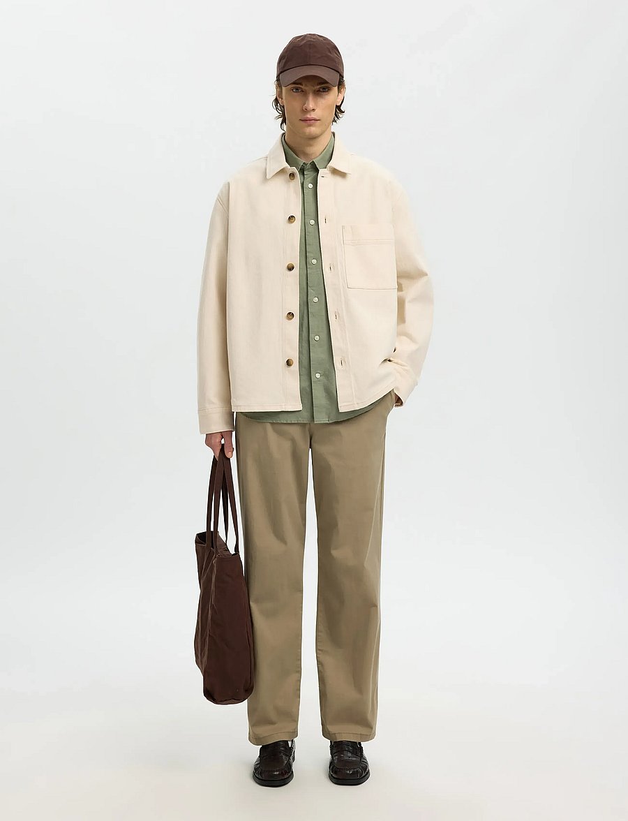 Selected - SLHREGULAR-JAKE SUM ECRU 611 DNM OVS - shop by occasion - ecru - 5