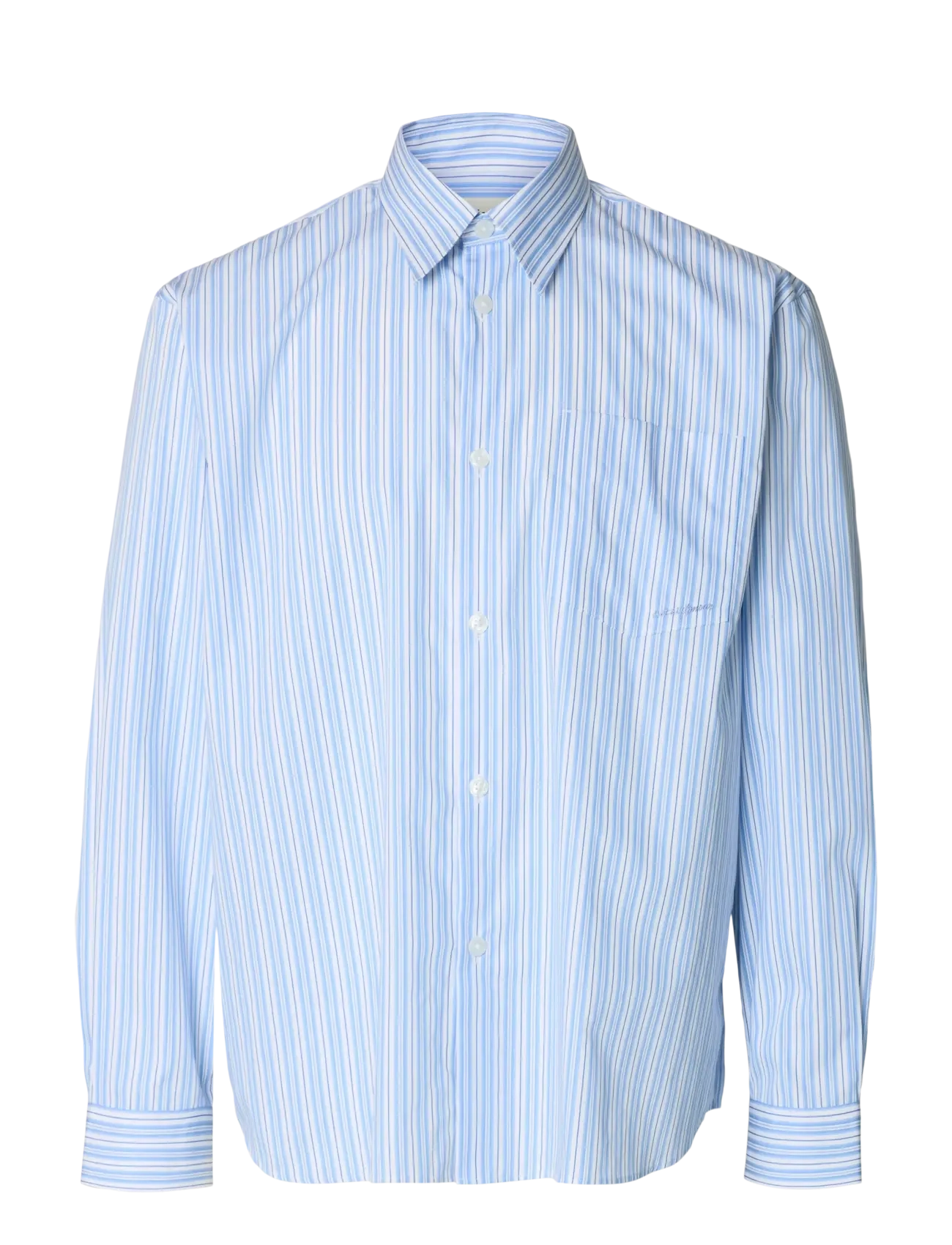 Selected SLHRLXHOTEL AMOUR EMB LS SHIRT - Selected - LIGHT BLUE / blue