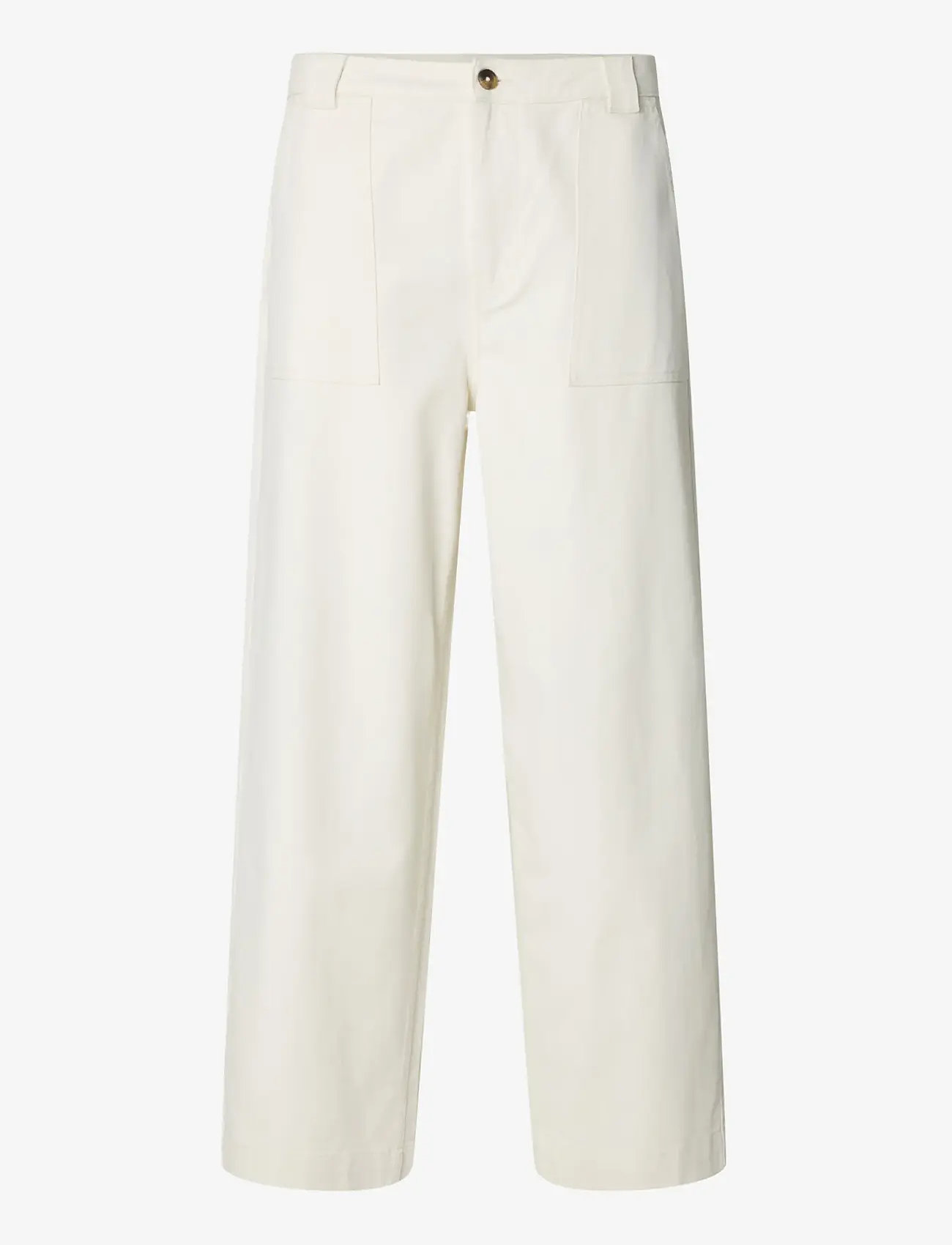 Selected - SLH260-WIDE LEG HOTEL AMOUR PANT - vabaaja püksid - egret - 1
