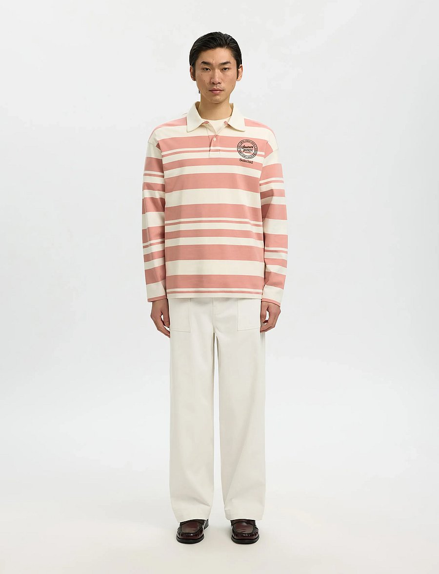 Selected - SLH260-WIDE LEG HOTEL AMOUR PANT - vabaajapüksid - egret - 0
