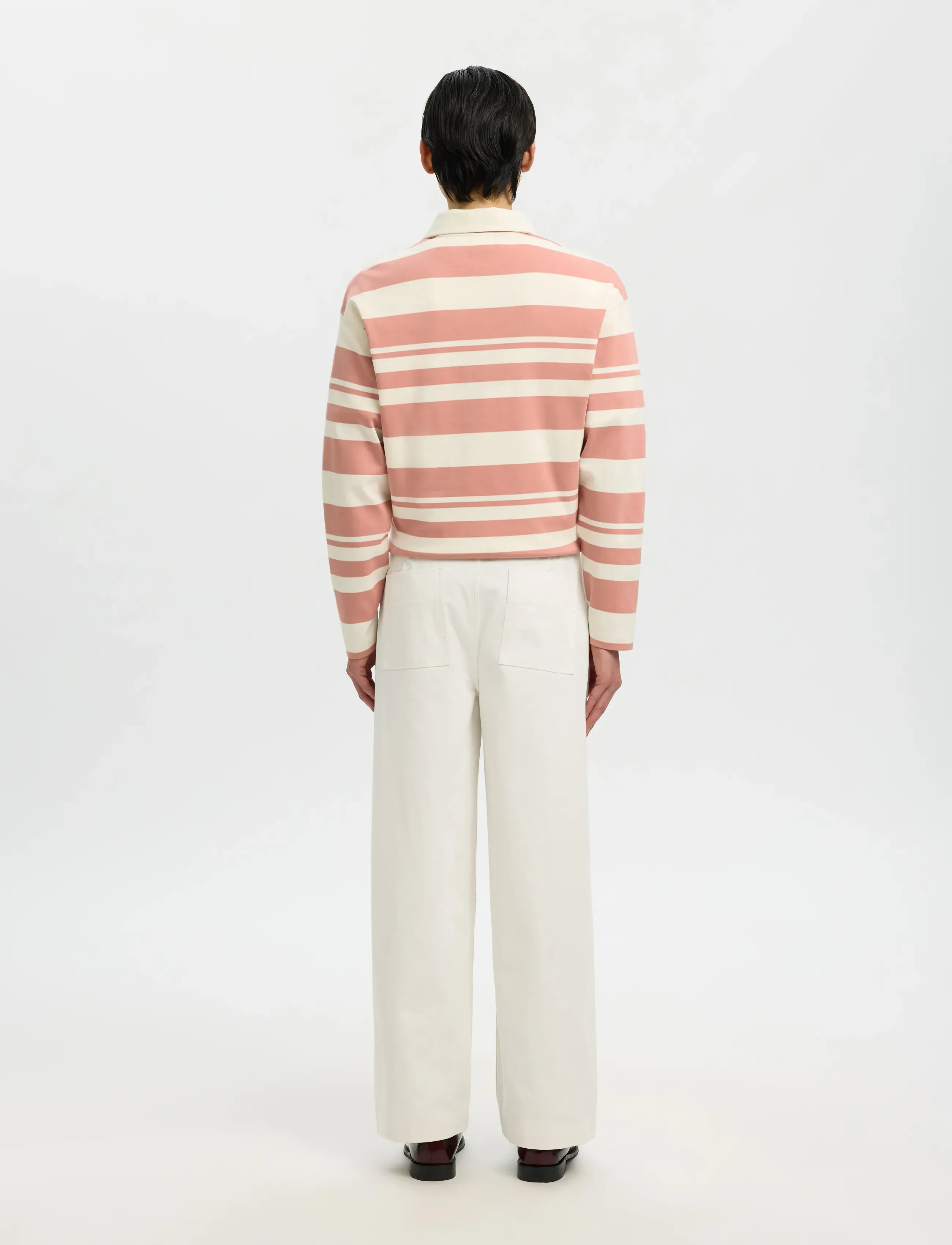 Selected - SLH260-WIDE LEG HOTEL AMOUR PANT - pantalons décontractés - egret - 2