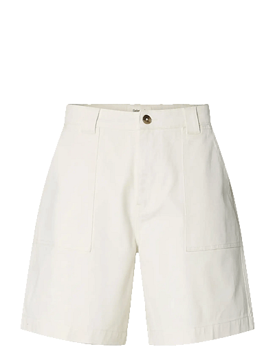 Selected SLHLOOSE-HOTEL AMOUR SHORTS - Vabaaja lühikesed püksid - EGRET / cream