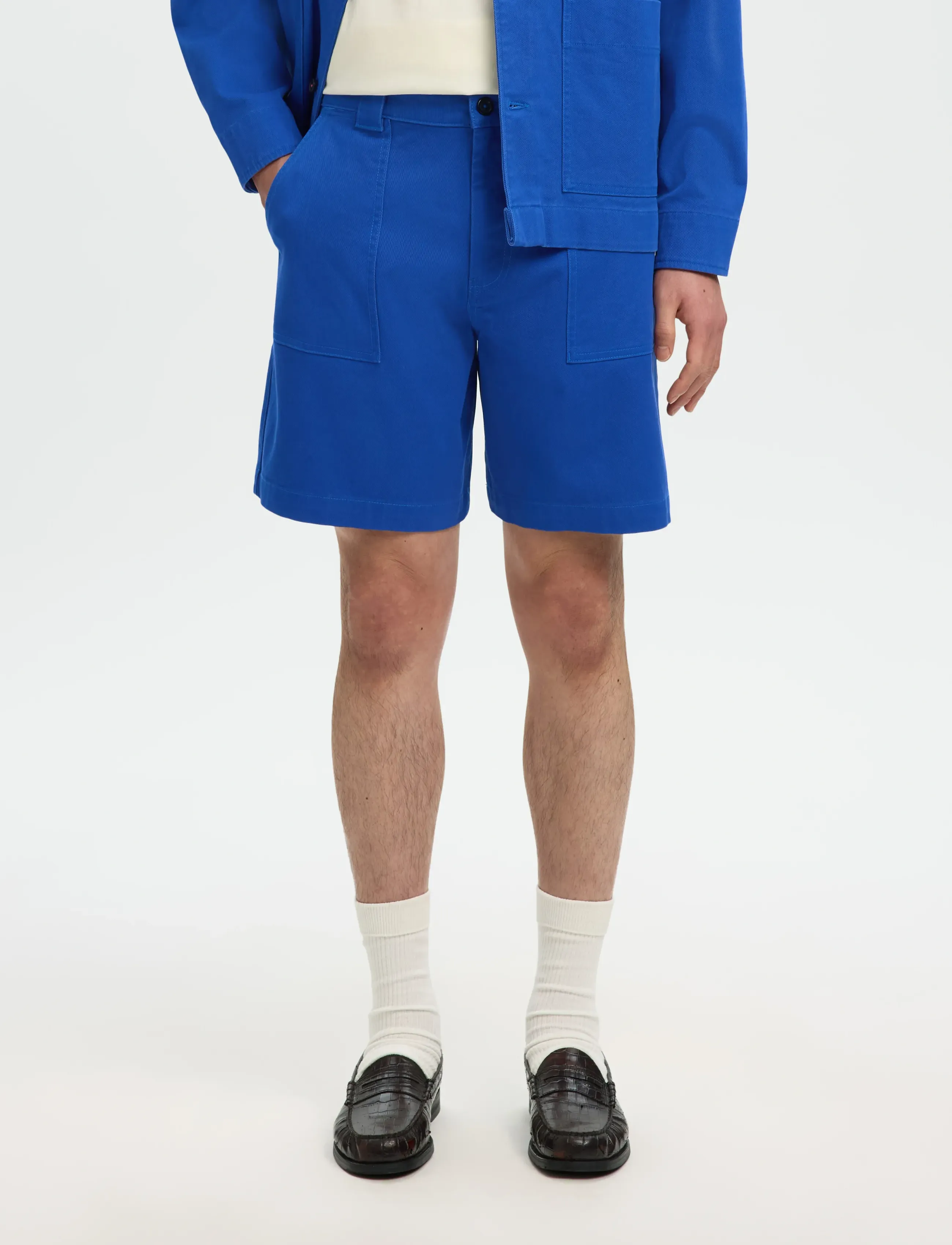 Selected Slhloose-Hotel Amour Shorts, M, Blue, Shorts > Afslappede Shorts, Herre
