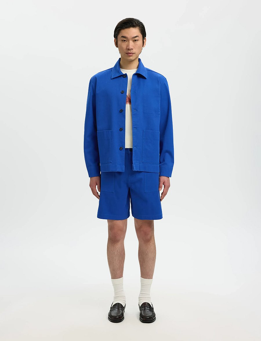 Selected - SLHLOOSE-HOTEL AMOUR SHORTS - casual shorts - mazarine blue - 3