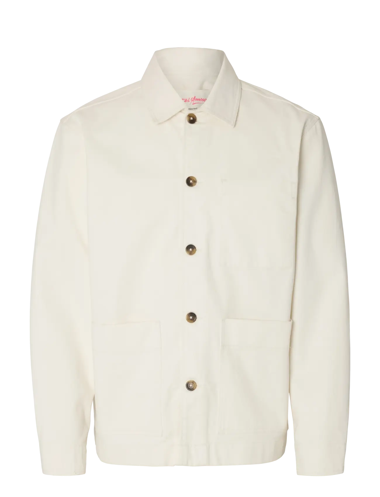 SELECTED Slhregular Hotel Amour Overshirt Cream - S - Herren
